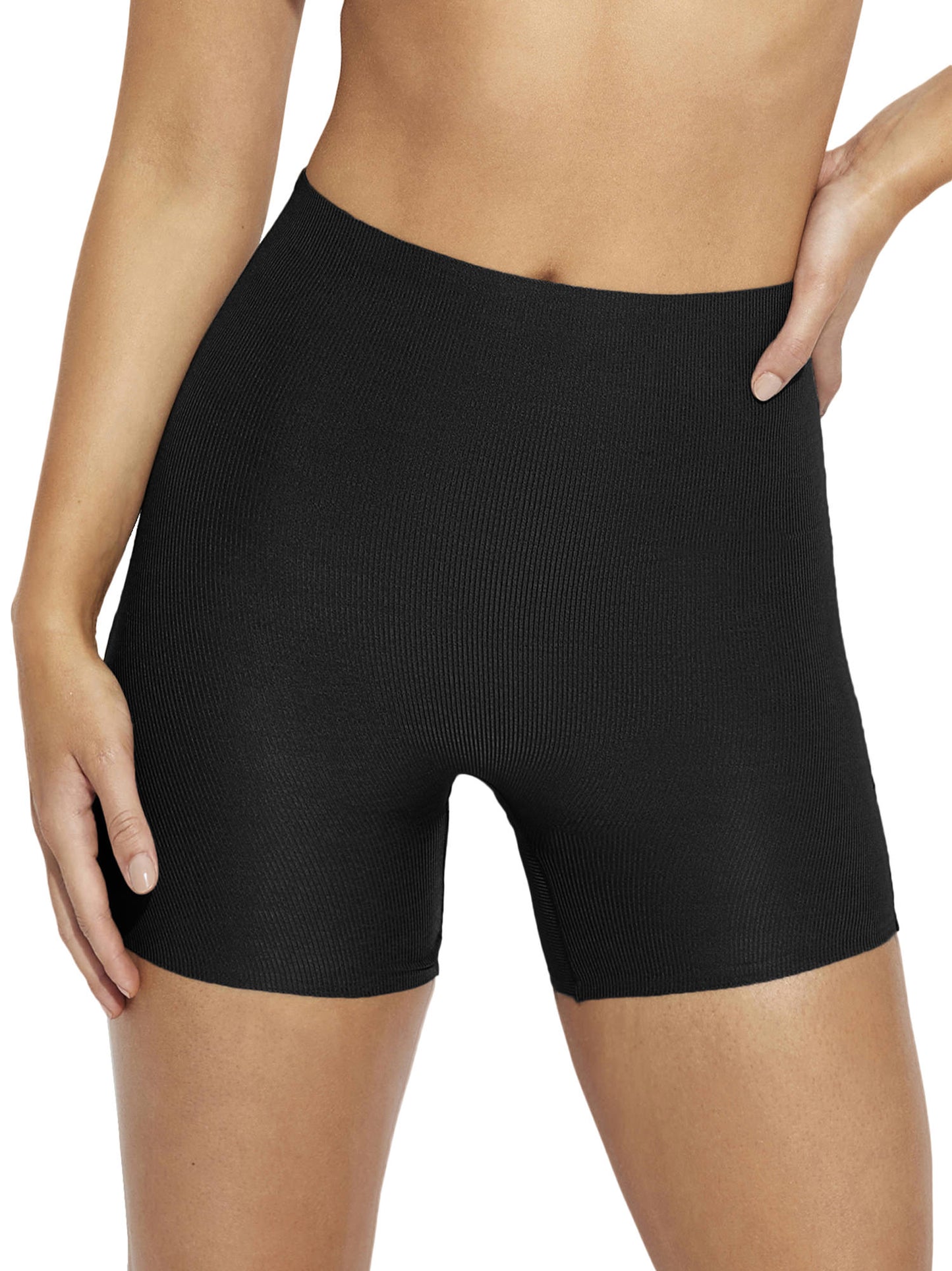 Shorty-panty gainant taille haute One Selmark - Noir