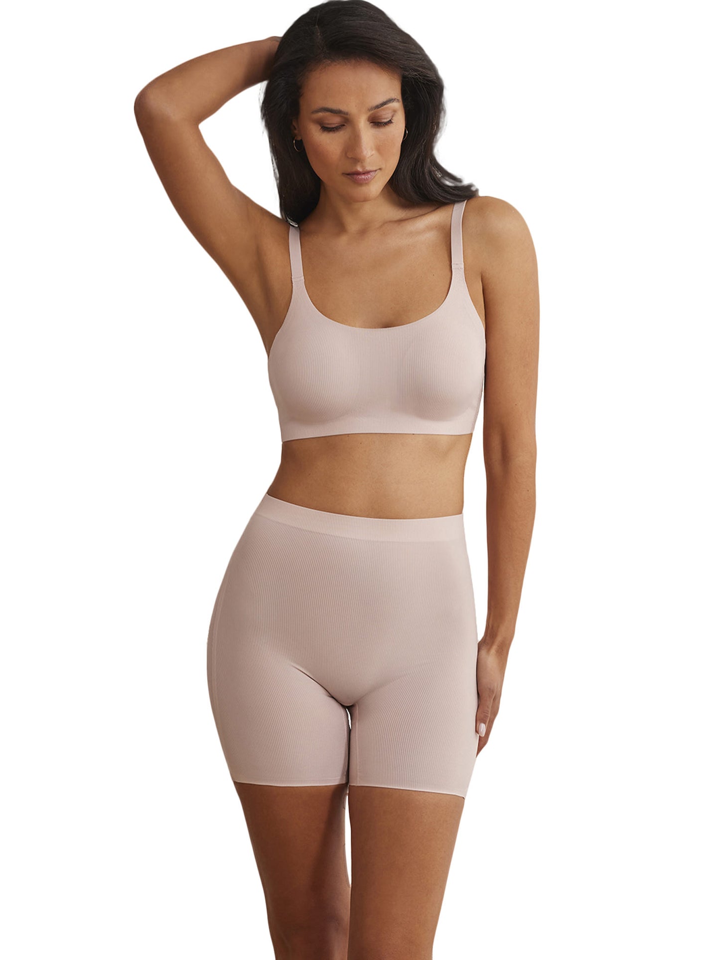 Shorty-panty gainant taille haute One Selmark - Rose