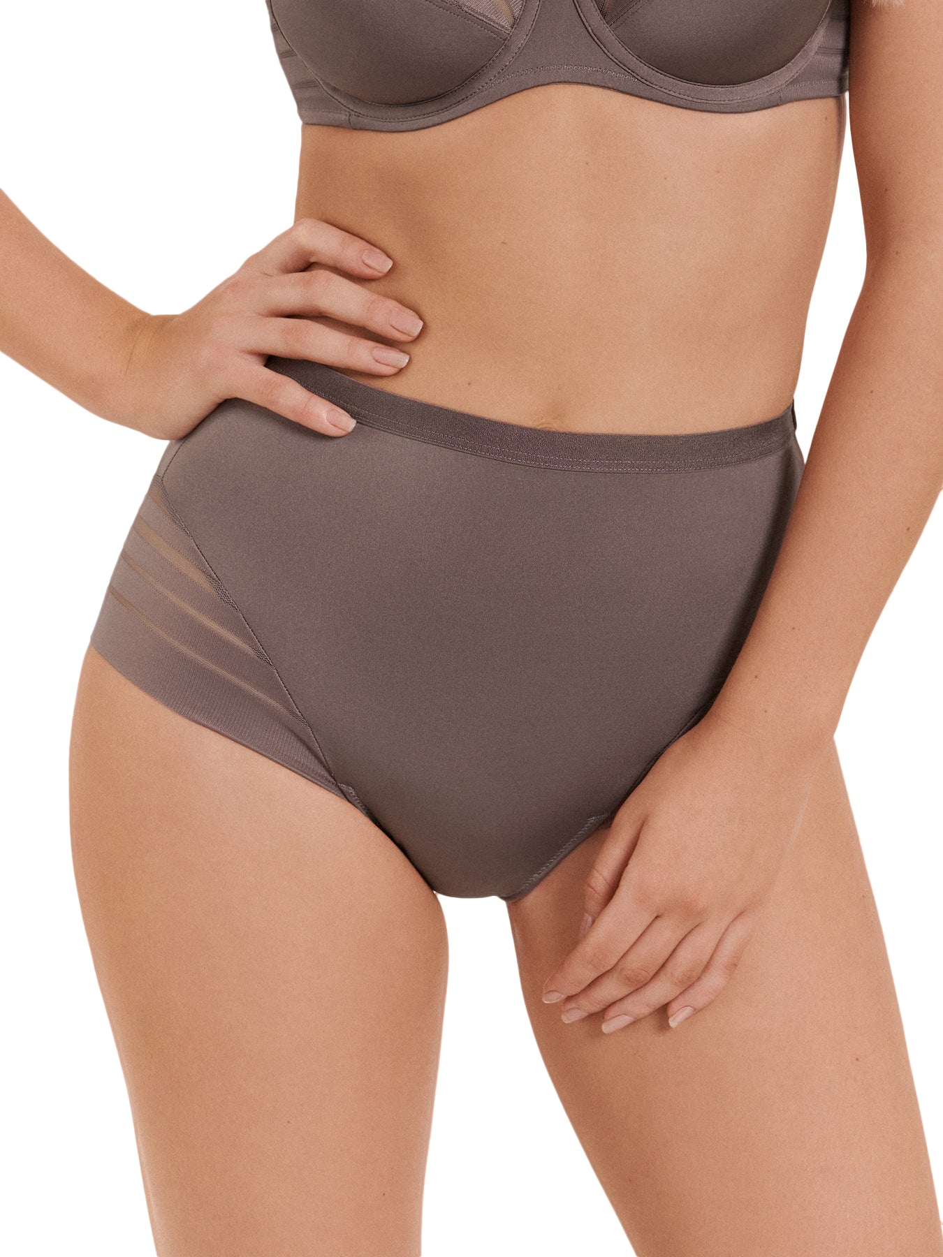 Slip taille haute Alegra marron Lisca