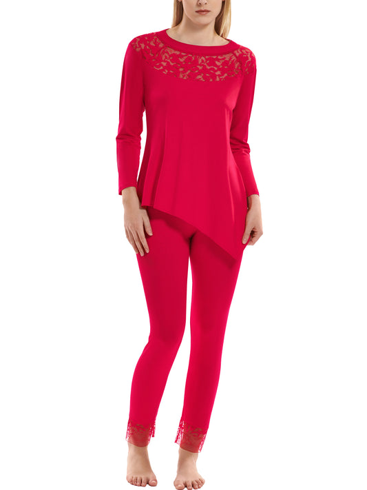 Pyjama tenue d'intérieur pantalon top manches longues Flamenco Lisca