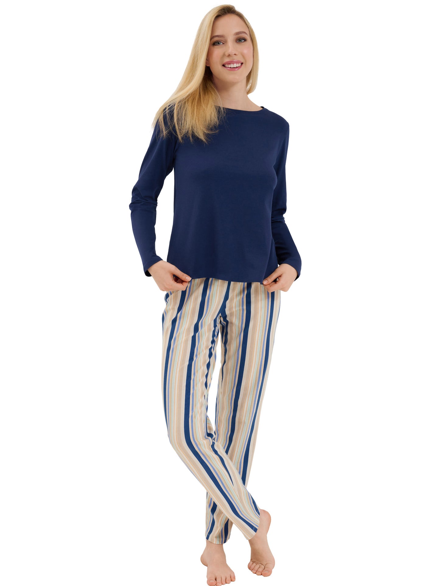 Pyjama tenue d'intérieur pantalon top manches longues Maxine Lisca