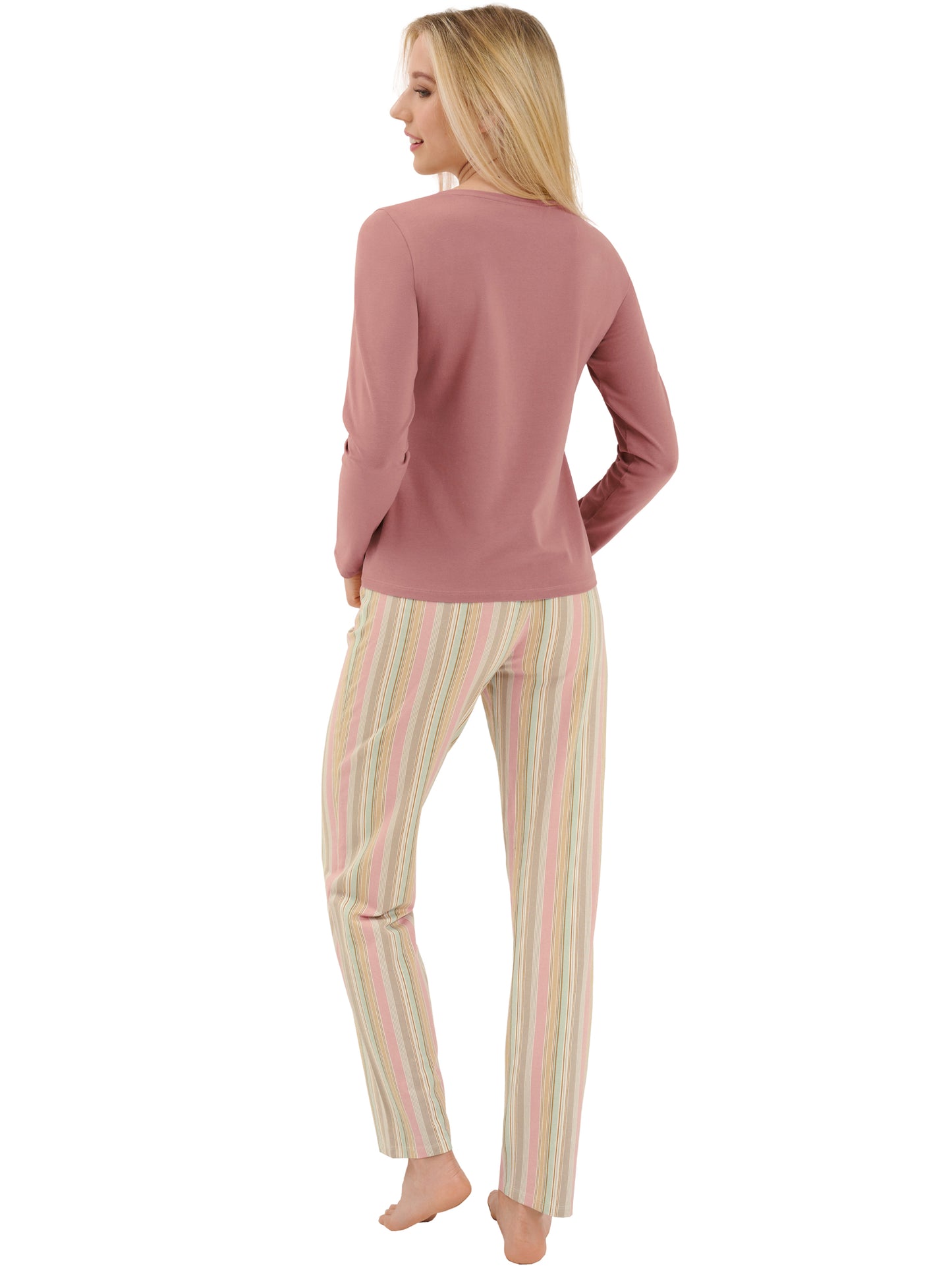 Pyjama tenue d'intérieur pantalon top manches longues Maxine Lisca