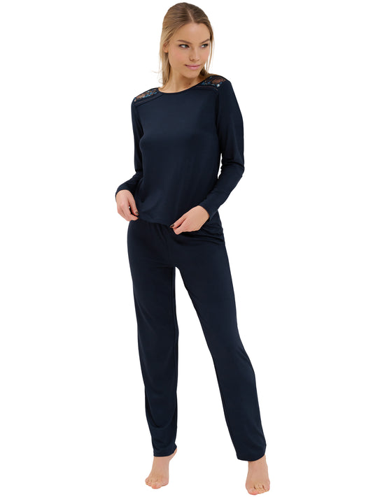 Pyjama tenue d'intérieur pantalon top manches longues Mirabelle Lisca