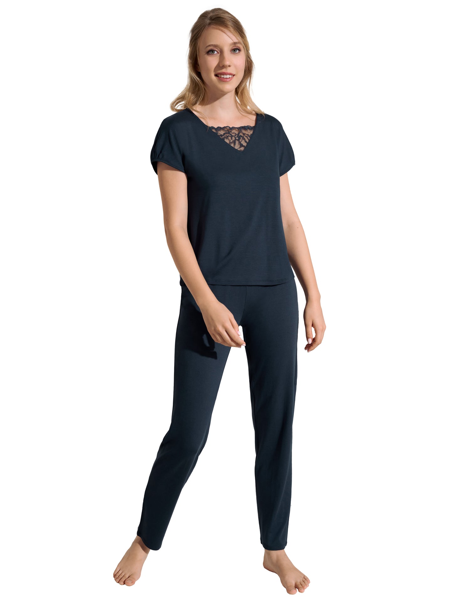 Pyjama pantalon t-shirt manches courtes Naty Lisca