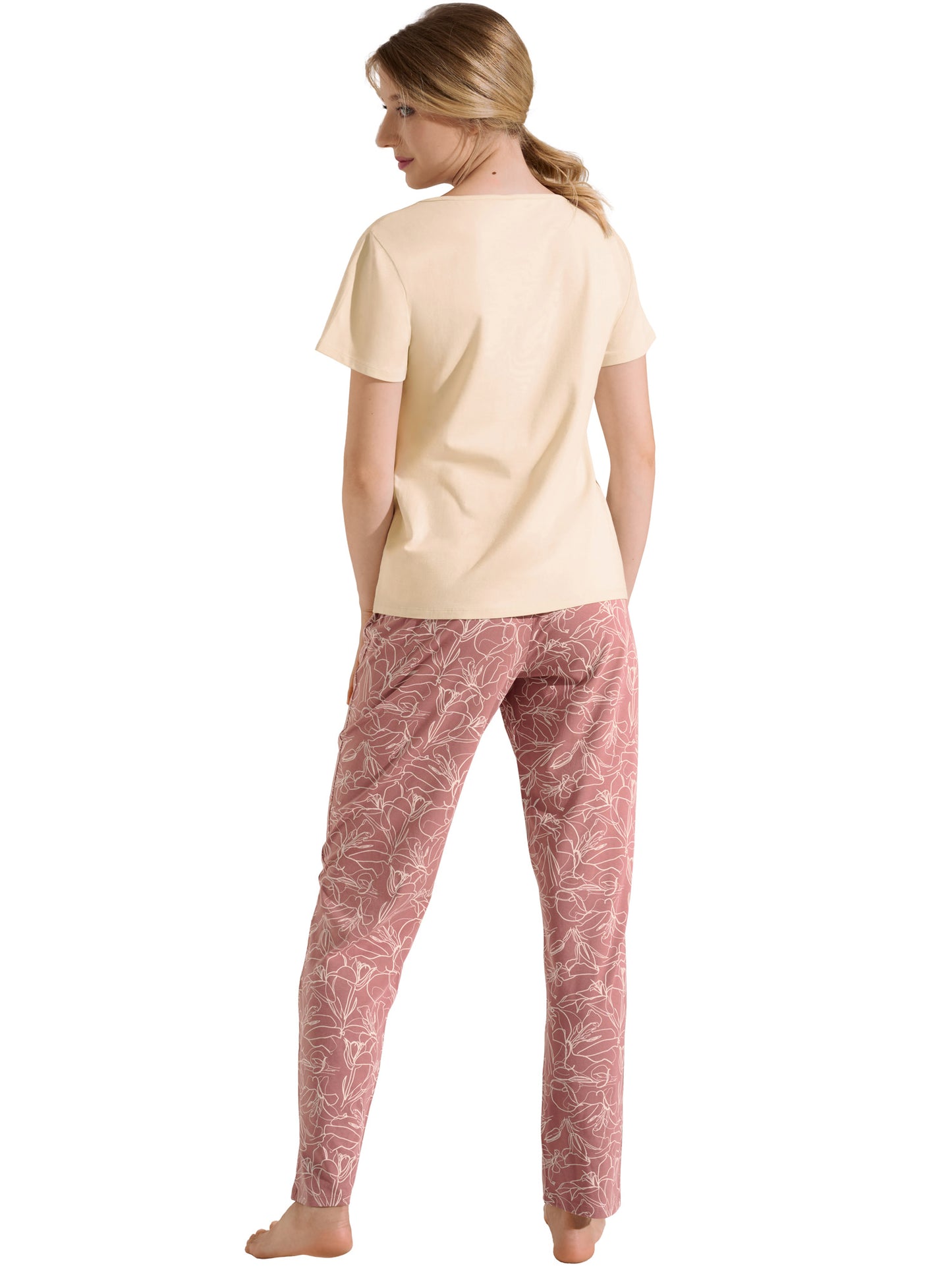 Pyjama pantalon t-shirt manches courtes Nina Lisca