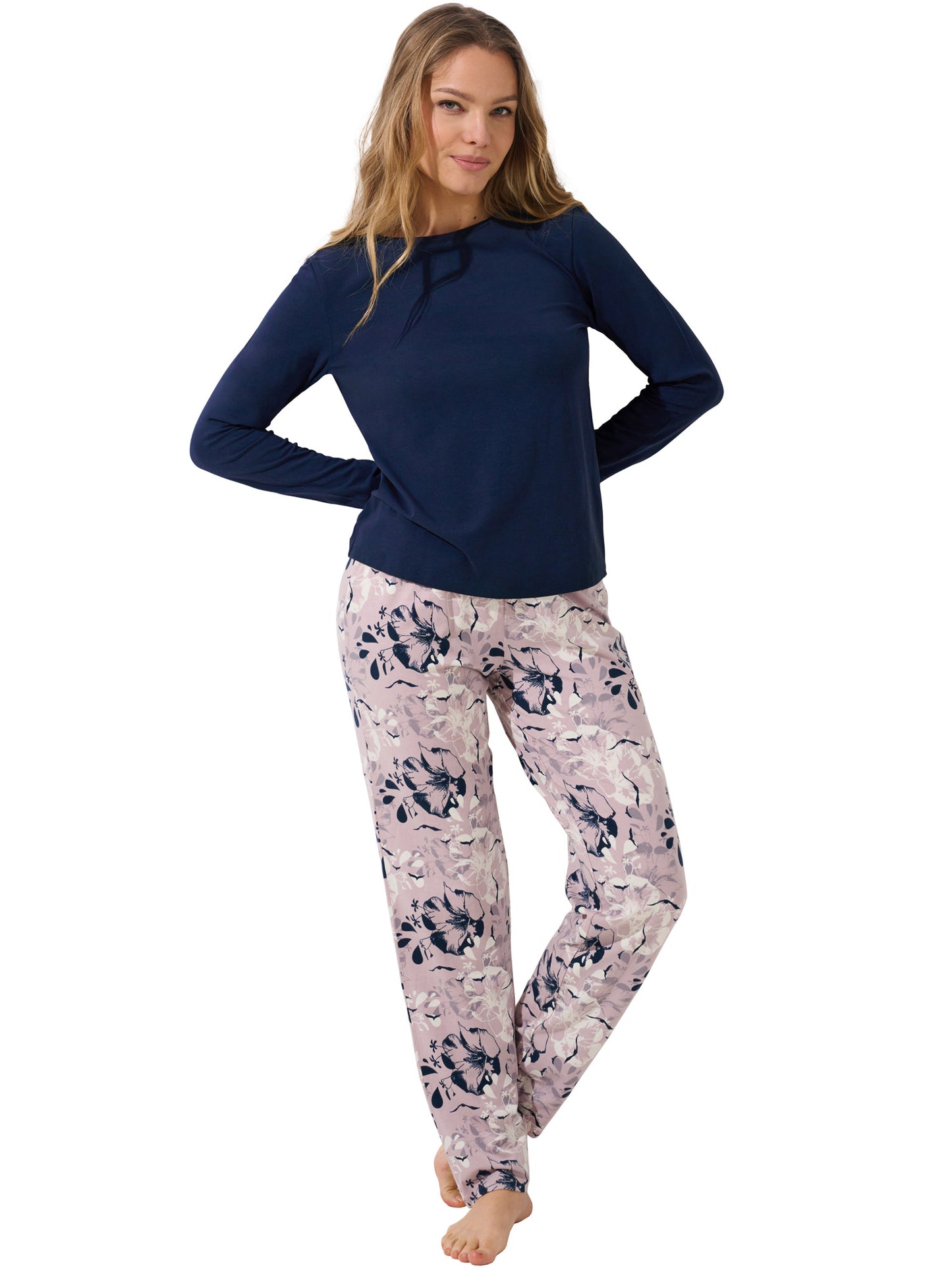 Pyjama pantalon large top manches longues Ocean Lisca