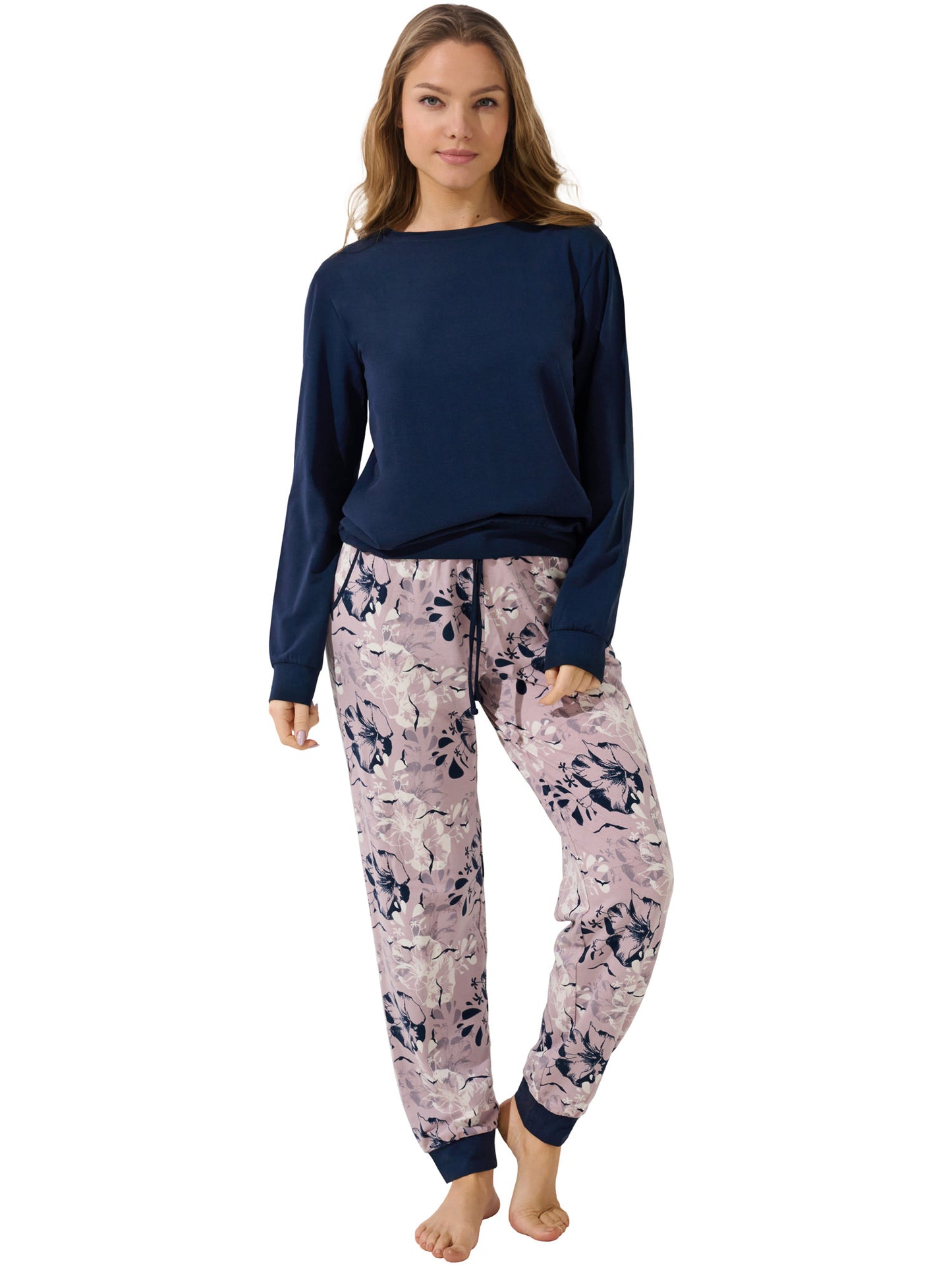 Pyjama pantalon resserré top manches longues Ocean Lisca