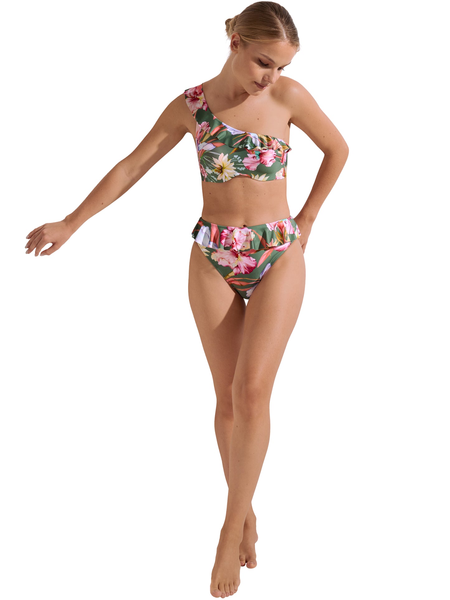 Haut maillot de bain asymétrique préformé Rimini Lisca