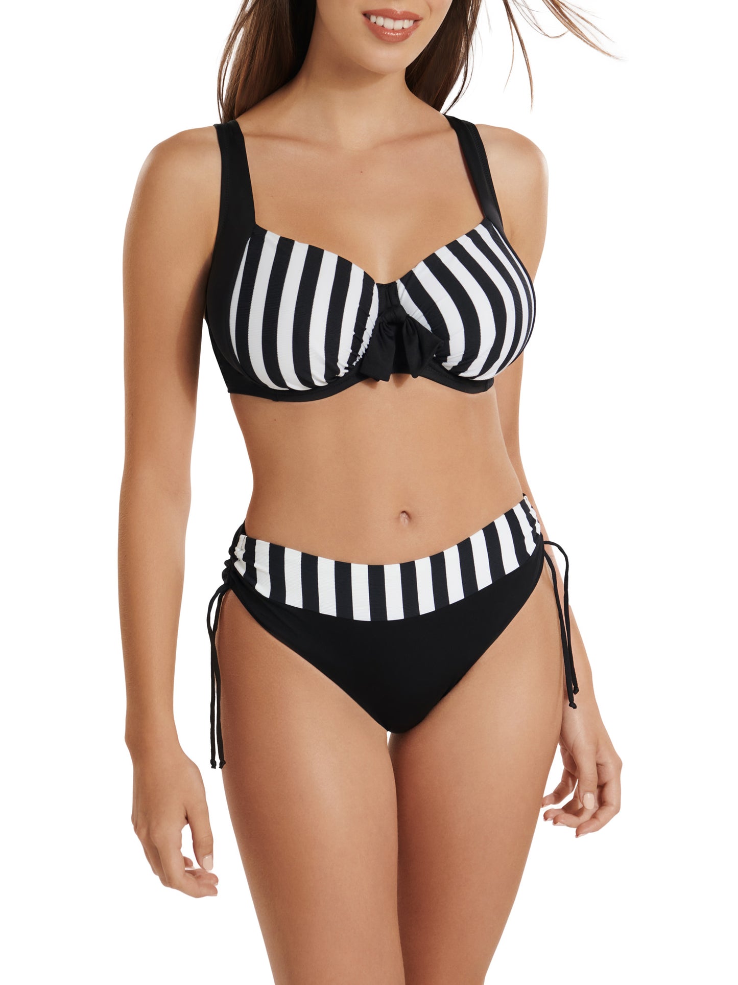 Bas maillot slip de bain taille haute côtés réglables Rhodes Lisca