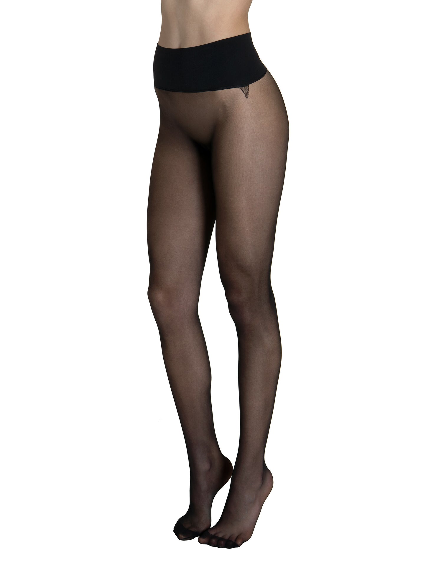 Collants 15 DEN sans coutures ceinture 10cm Invisible Lisca