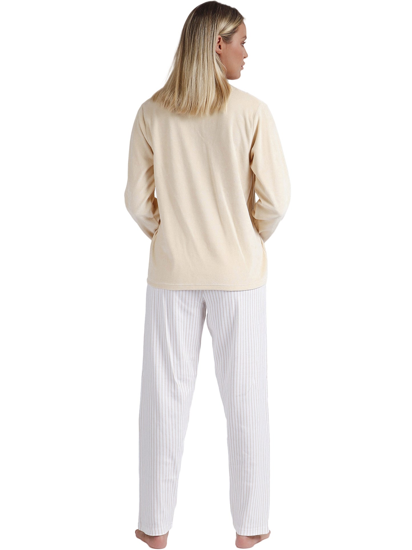 Pyjama tenue d'intérieur pantalon top manches longues Comfort Home Admas