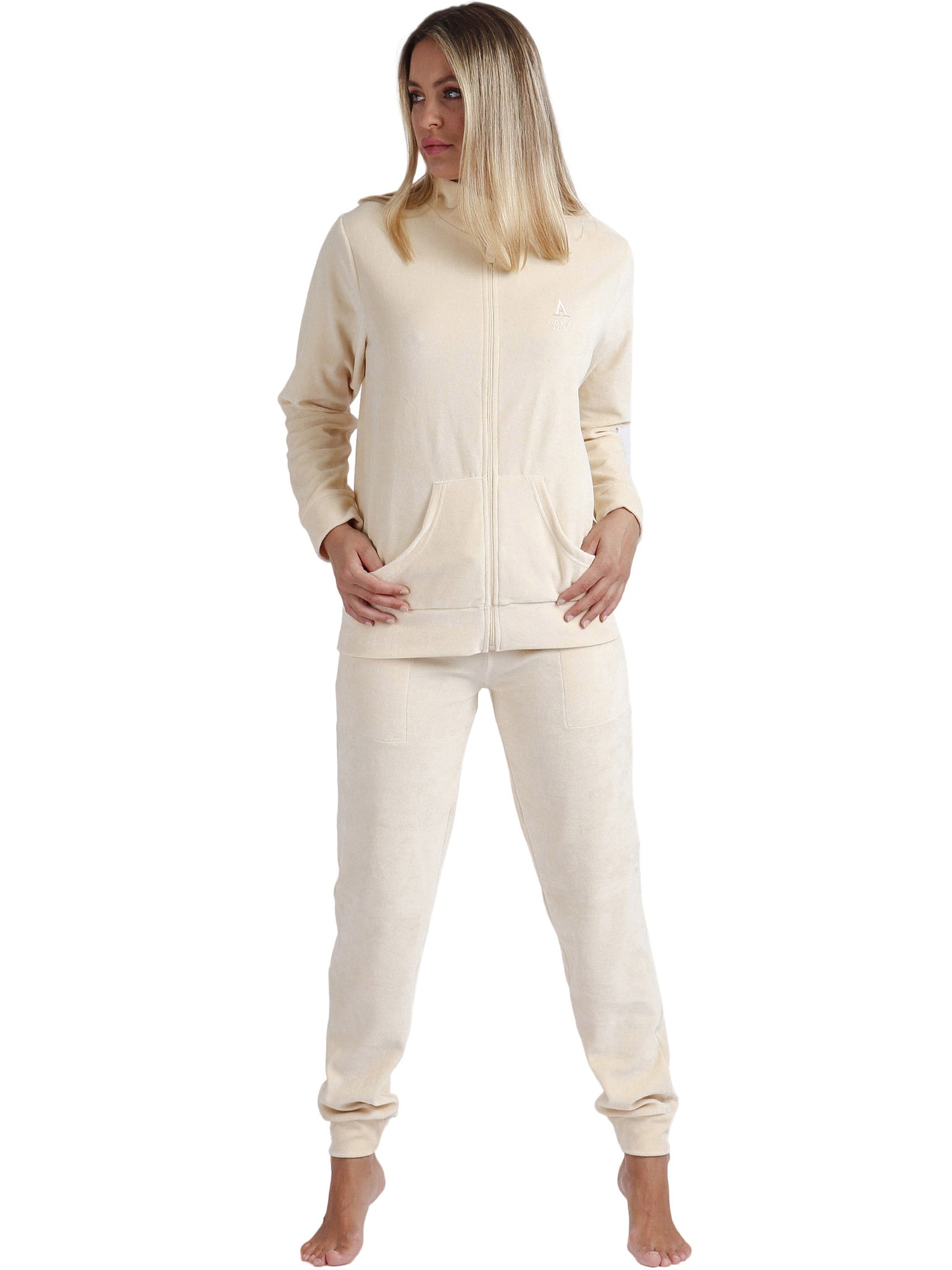 Pyjama tenue d'intérieur pantalon veste zippée Soft Home Admas