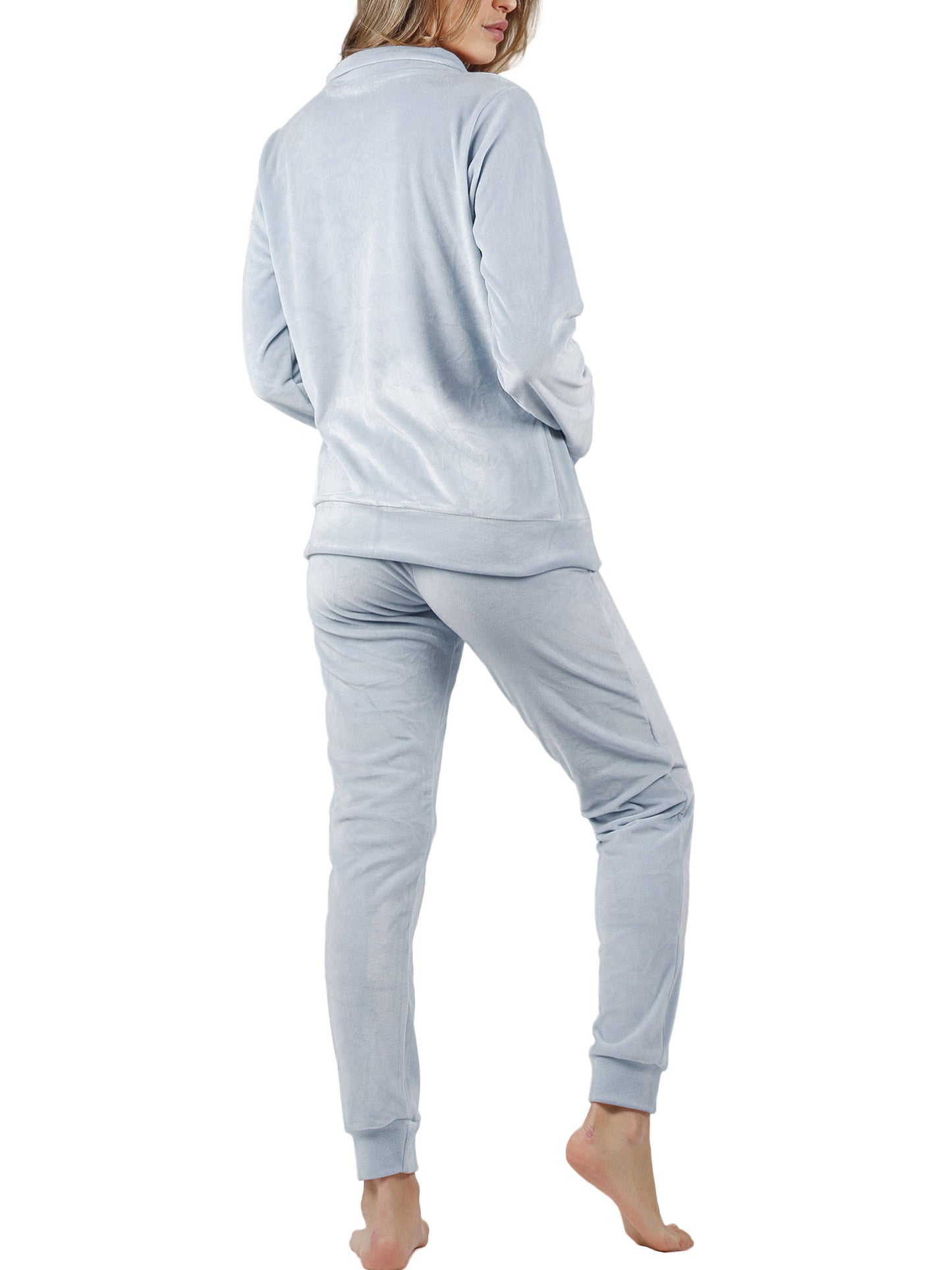 Pyjama tenue d'intérieur pantalon veste zippée Soft Home Admas