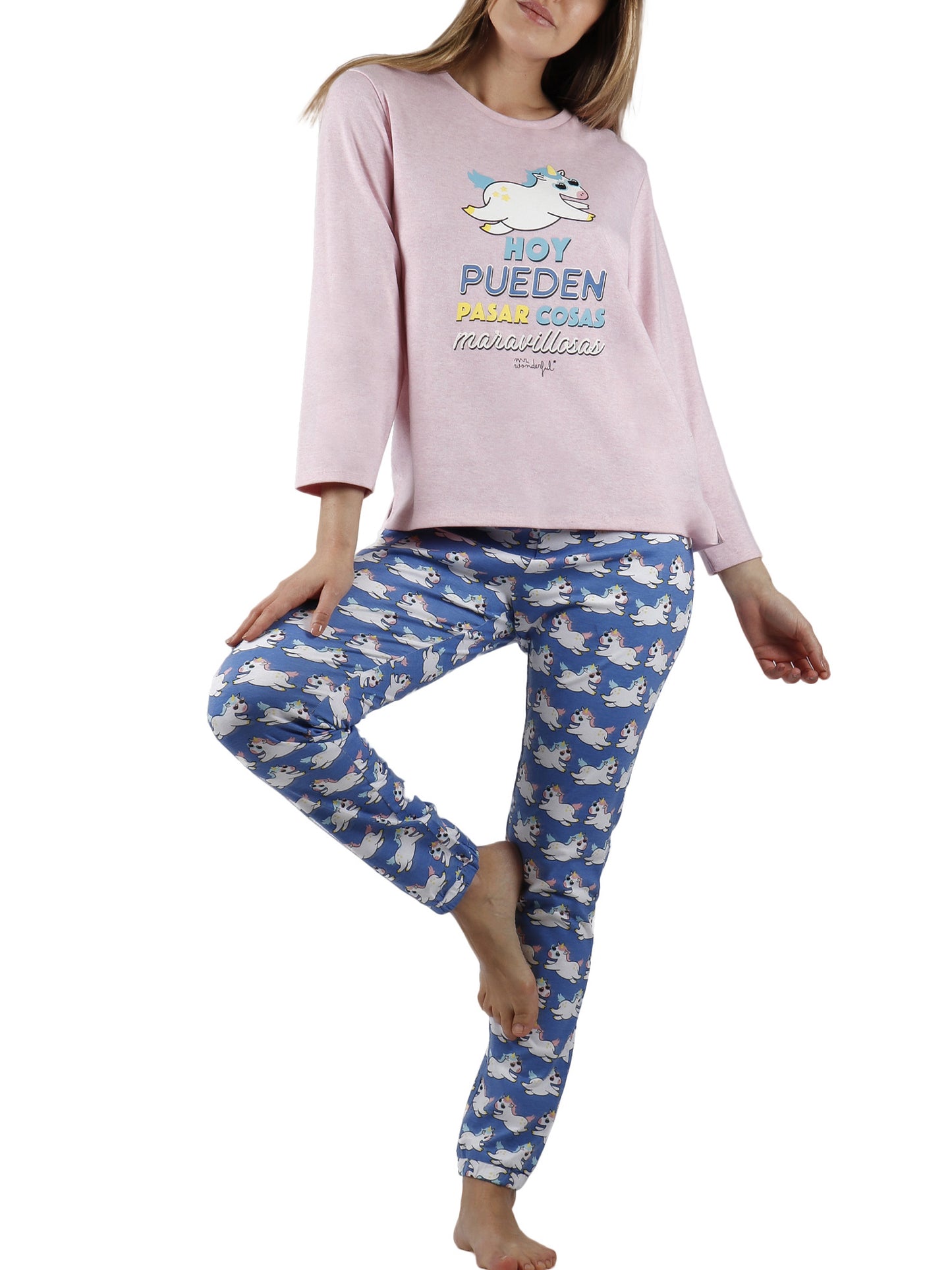 Pyjama tenue d'intérieur pantalon et haut Unicornio Mr Wonderful Admas