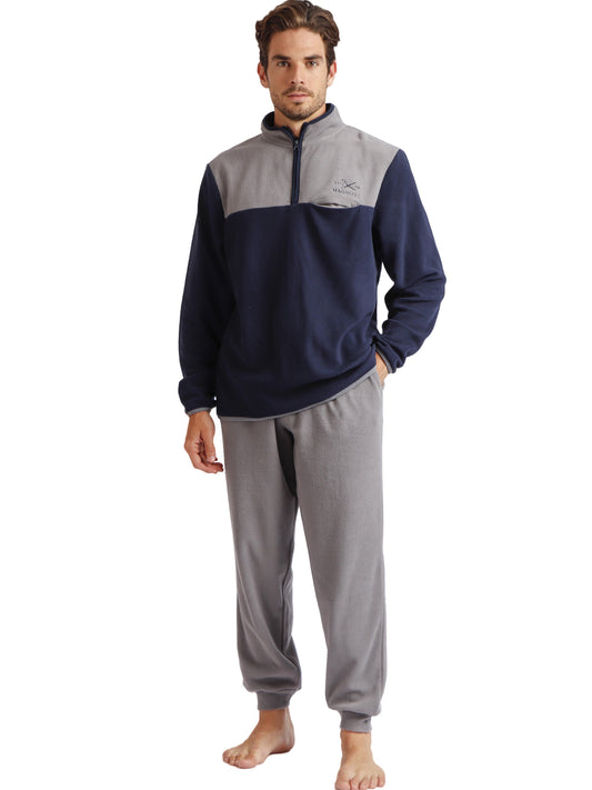 Pyjama micropolaire tenue d'intérieur pantalon et haut Sport Admas