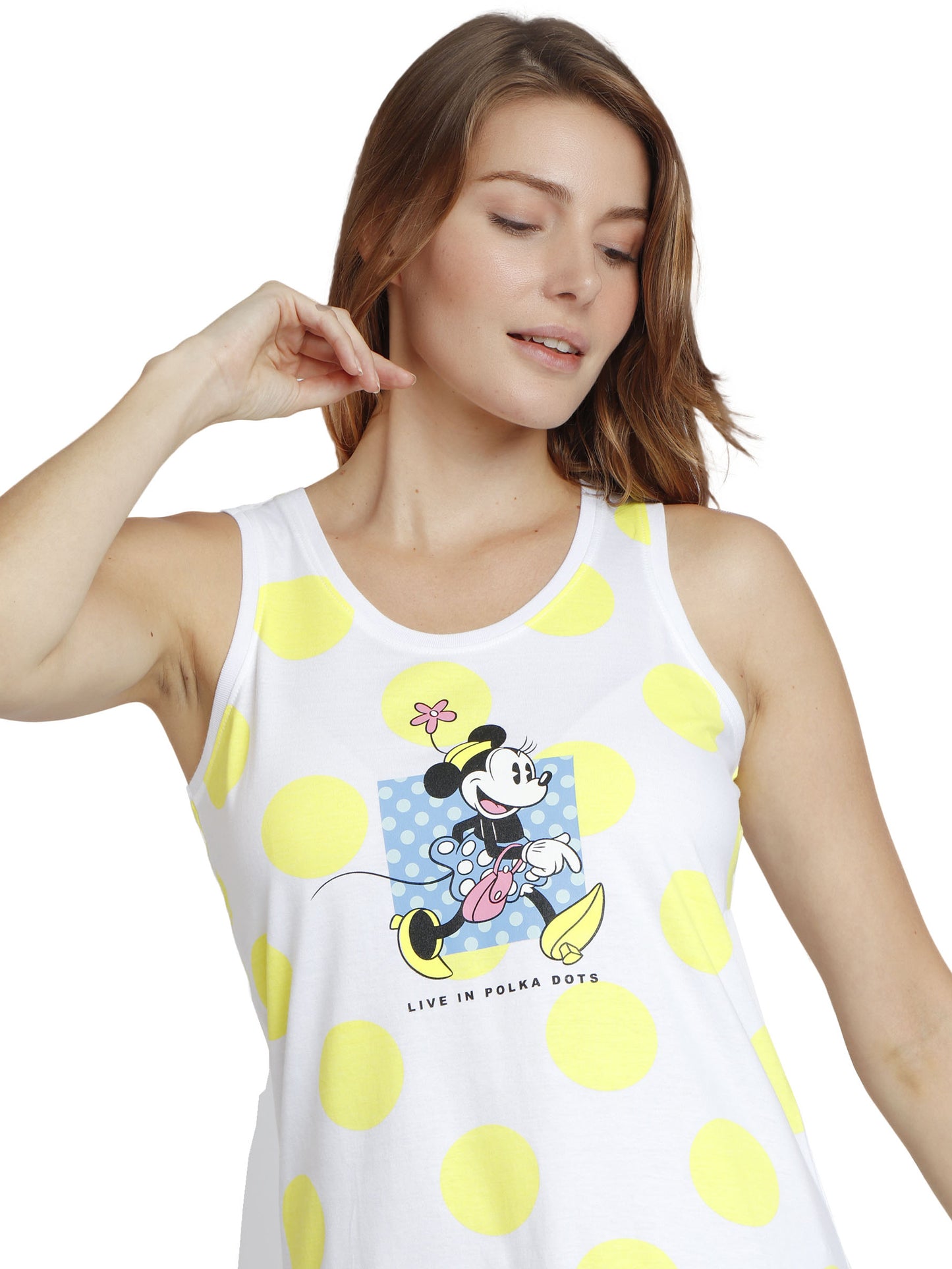 Chemise de nuit sans manches Polka Dots Disney Admas