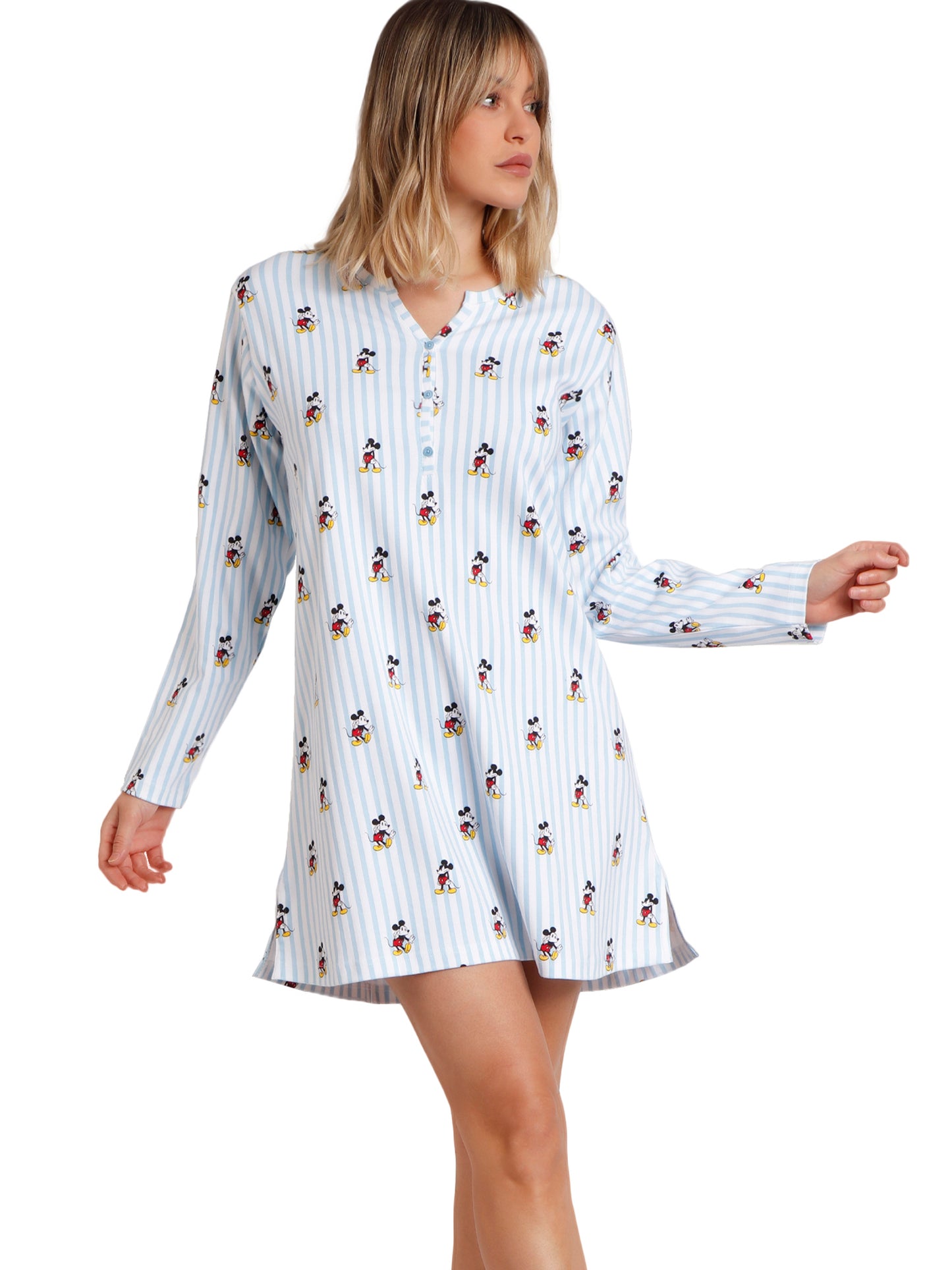 Chemise de nuit manches longues Mickey New Yord Disney Admas