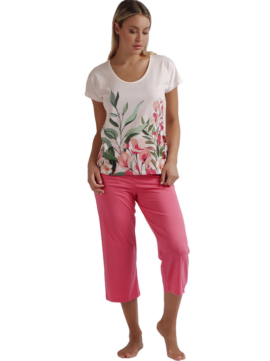 Pyjama tenue d'intérieur pantalon palazzo t-shirt Let It Grow Admas