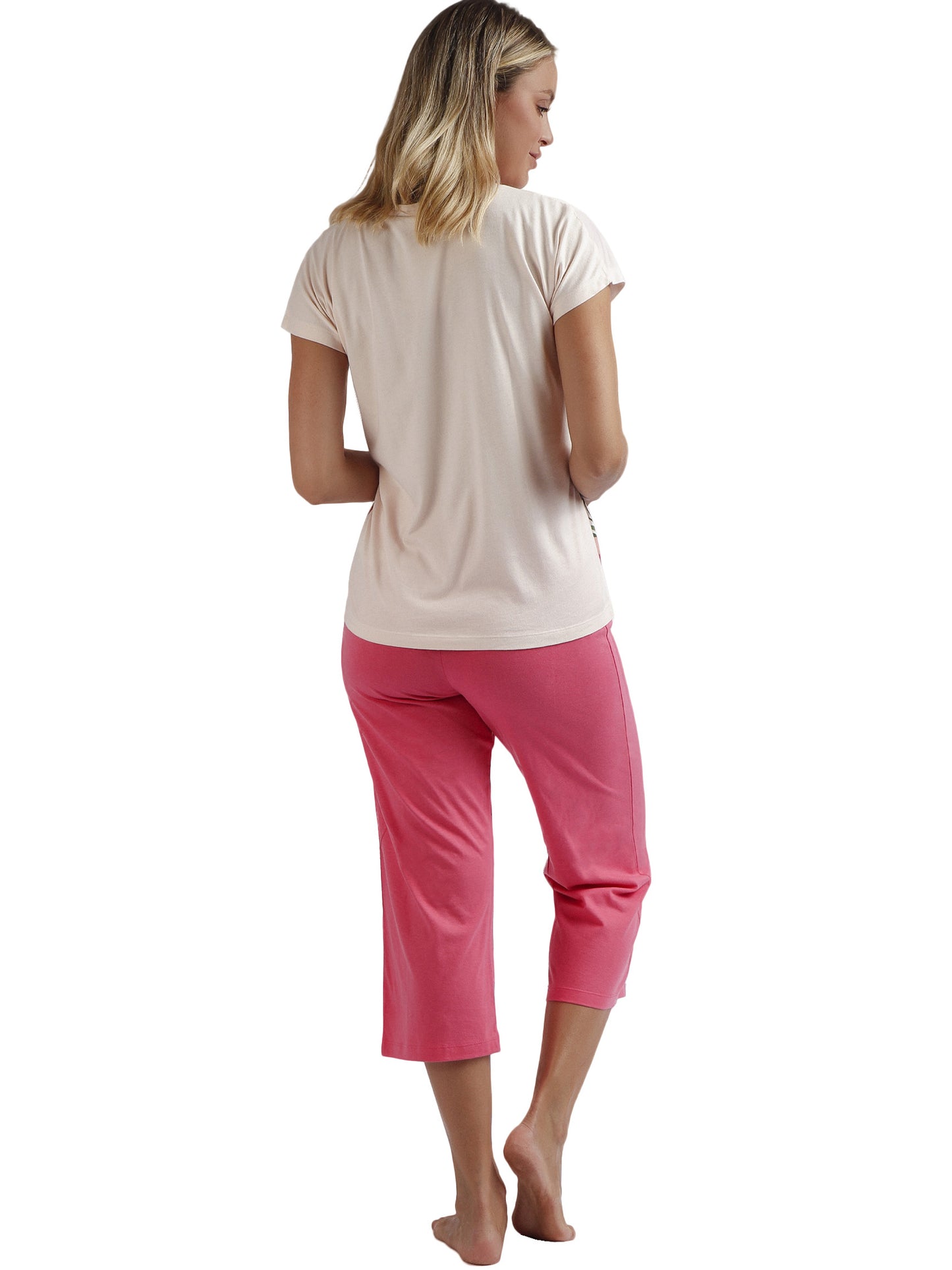 Pyjama tenue d'intérieur pantalon palazzo t-shirt Let It Grow Admas