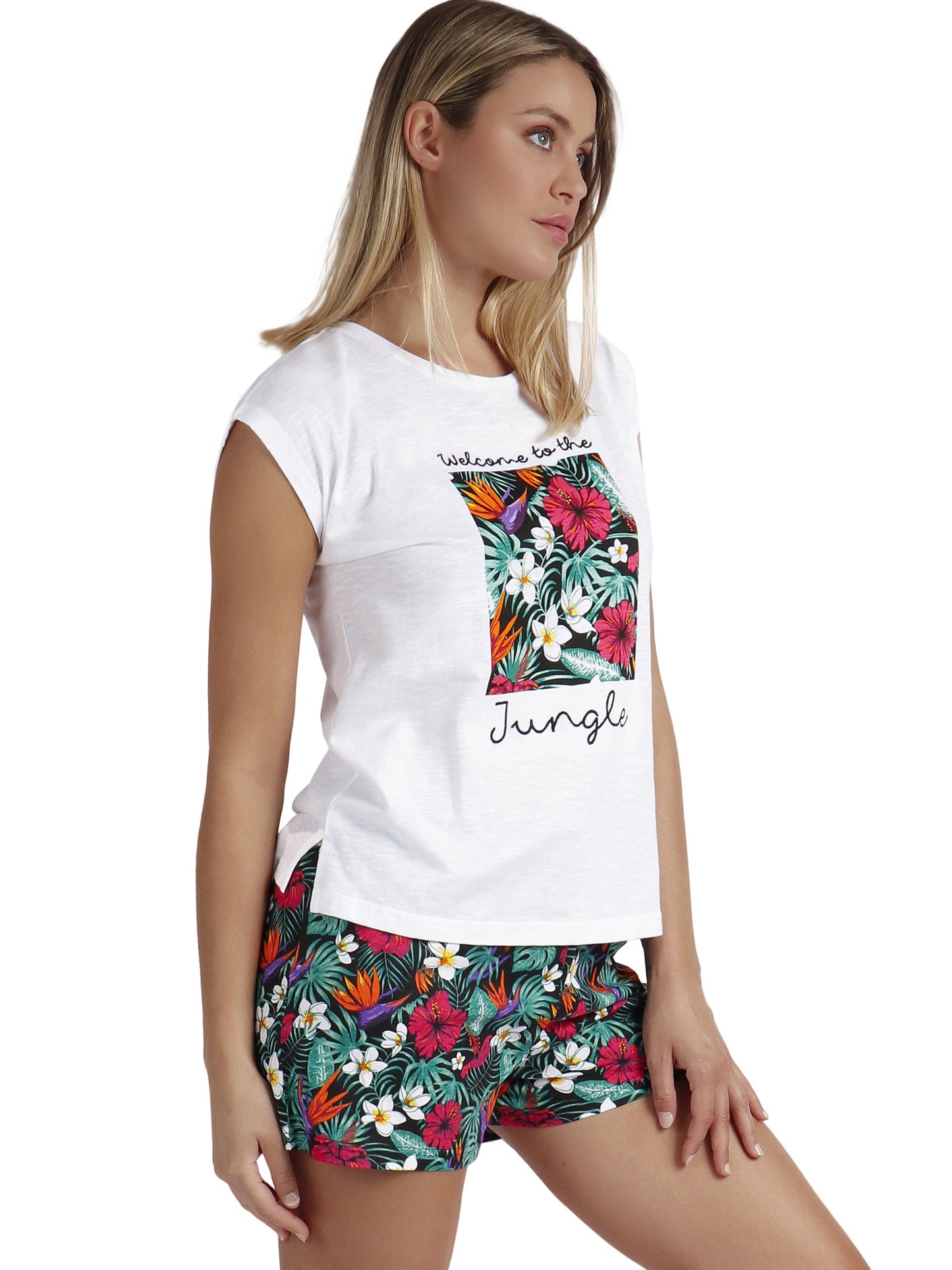 Pyjama short t-shirt Welcome To The Jungle Admas