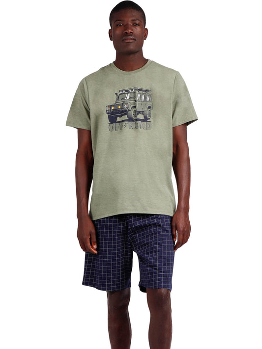 Pyjama tenue d'intérieur short t-shirt Road Admas