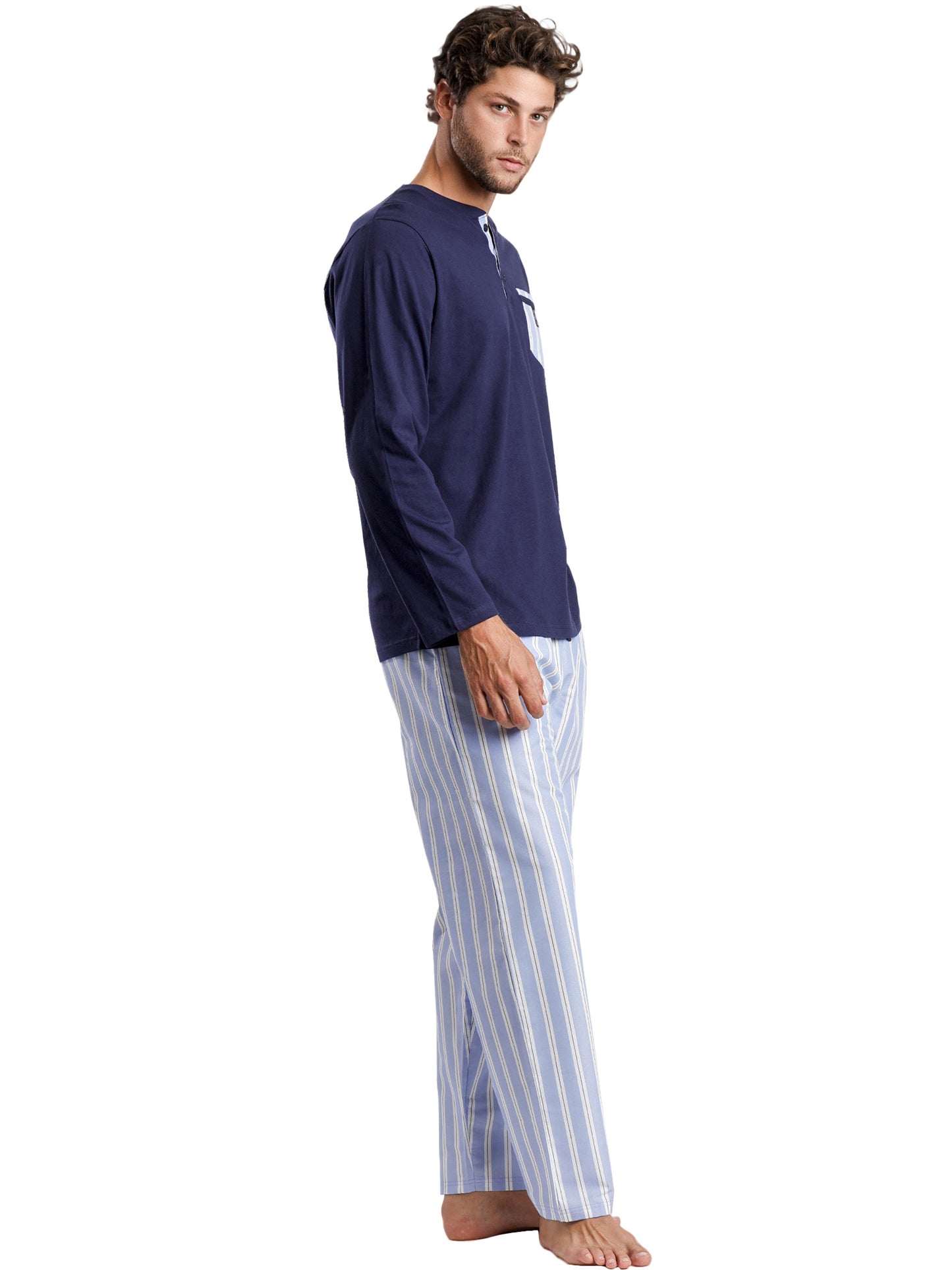 Pyjama pantalon top manches longues Stripest Admas