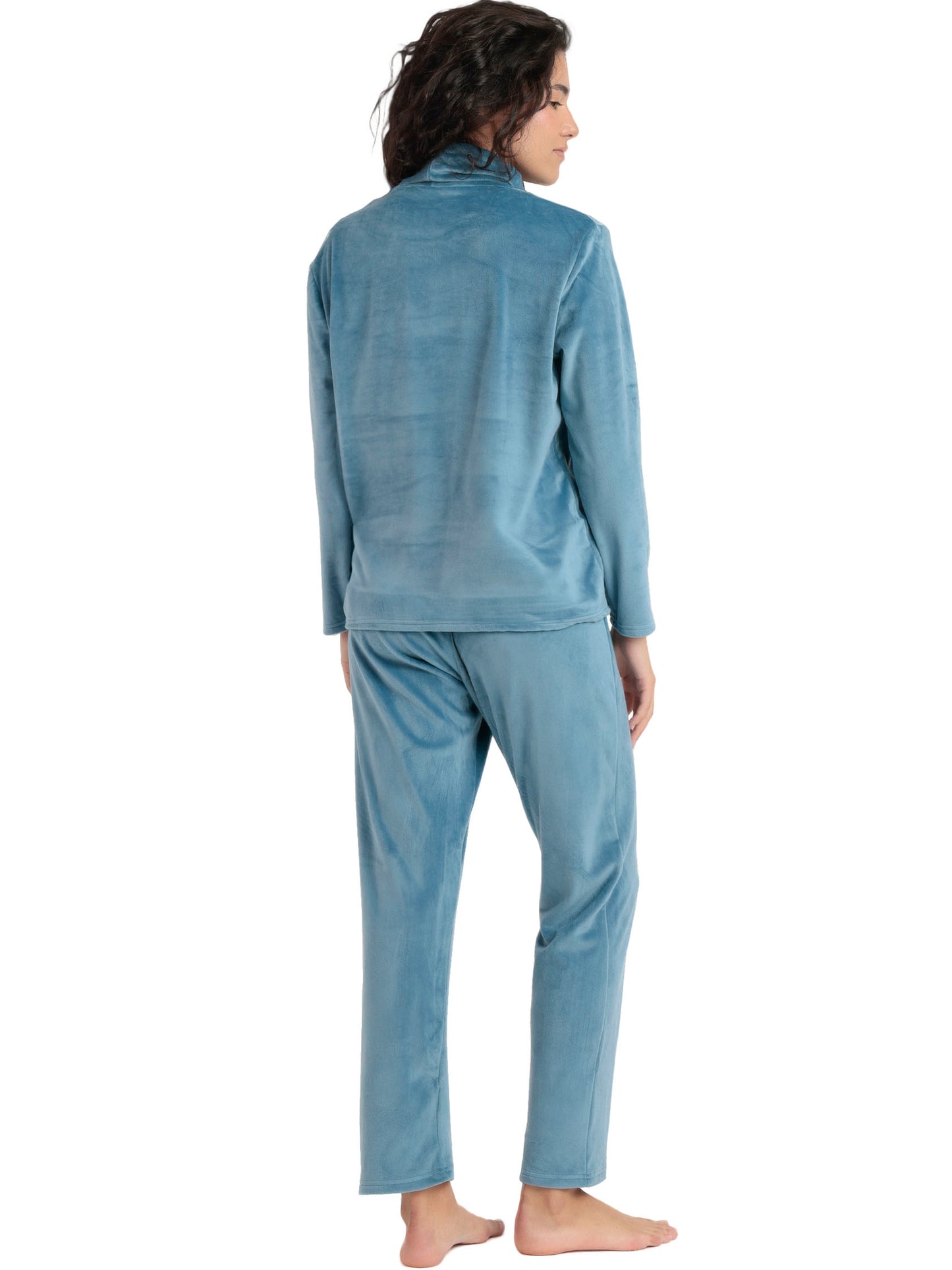 Pyjama velours pantalon sweat à col montant Luxury Velvet Admas