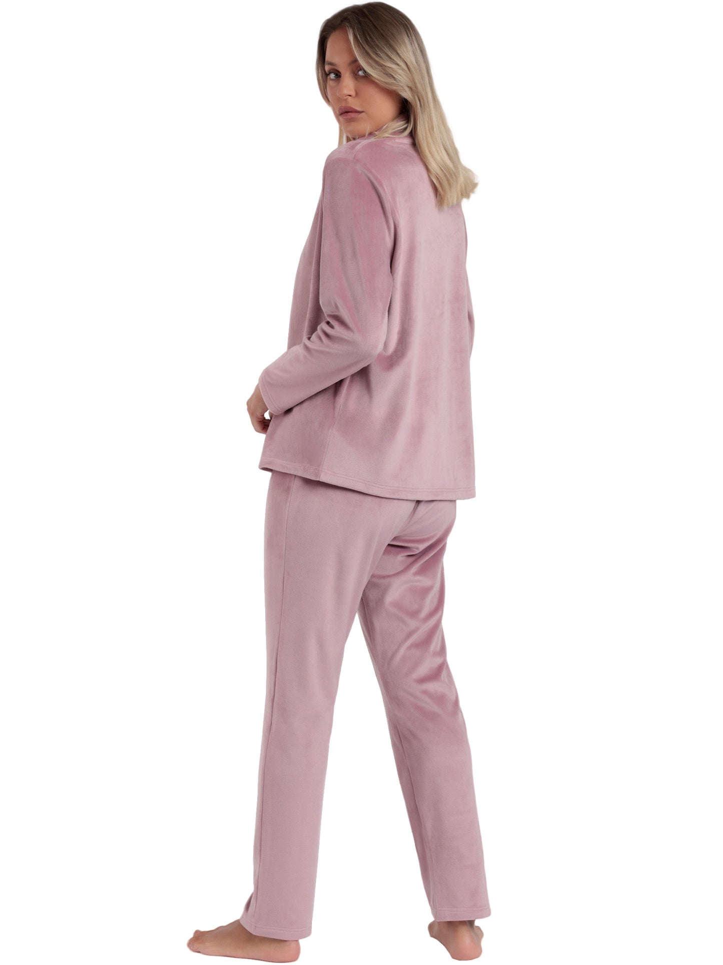 Pyjama velours pantalon sweat à col montant Luxury Velvet Admas