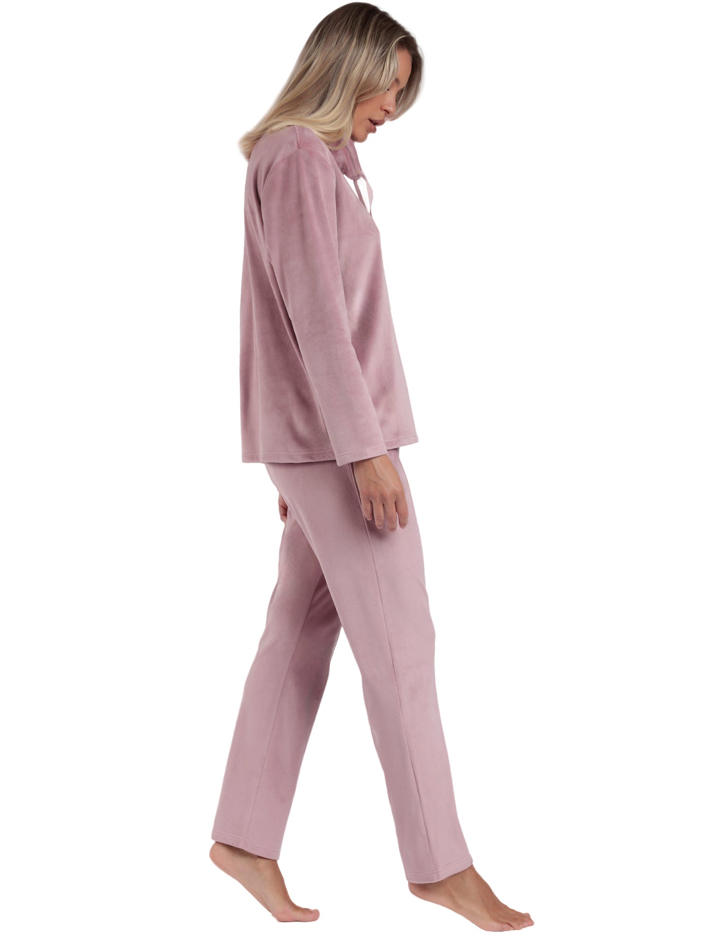 Pyjama velours pantalon sweat à col montant Luxury Velvet Admas