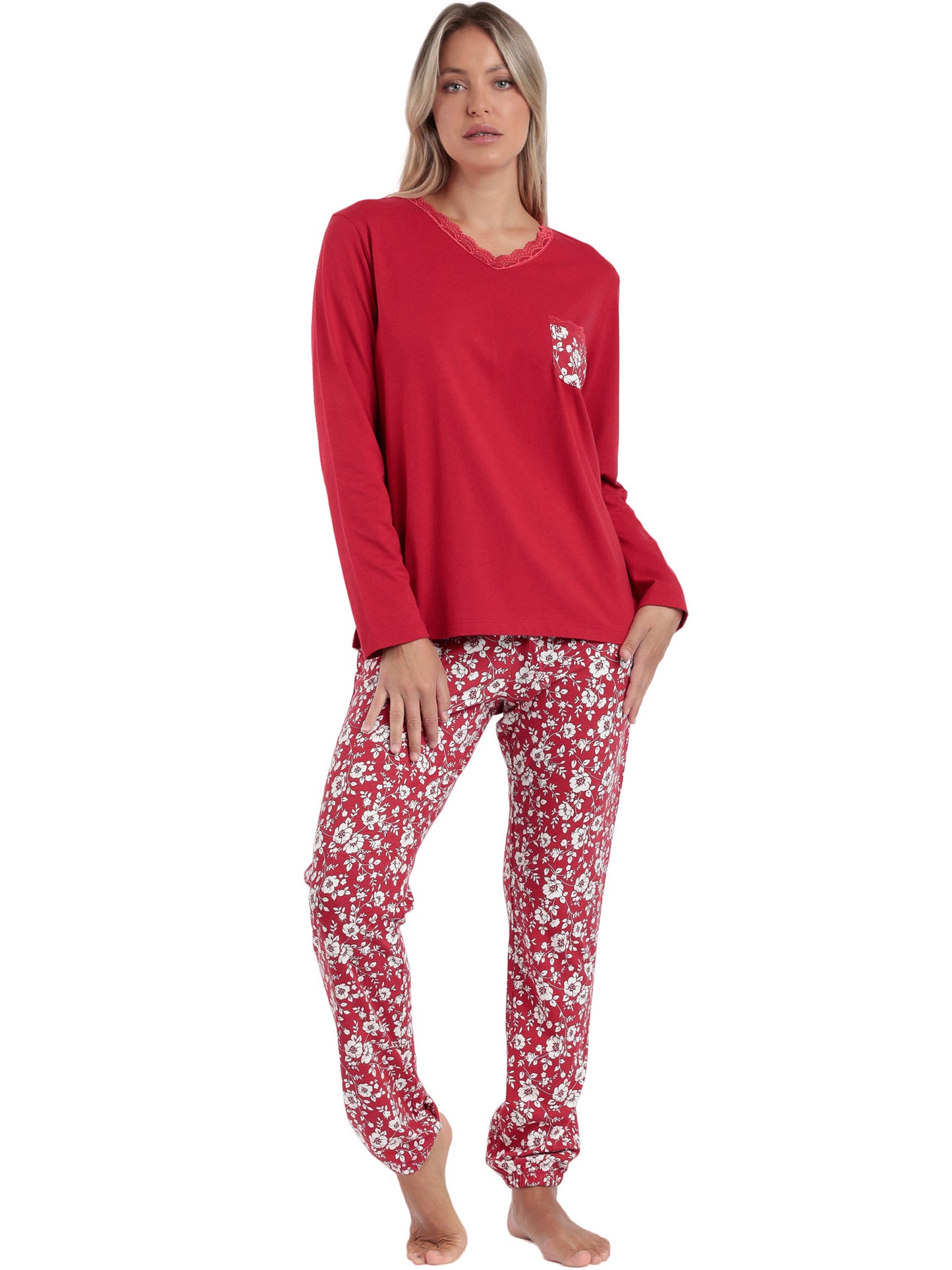 Pyjama pantalon haut manches longues Romantic Winter Admas