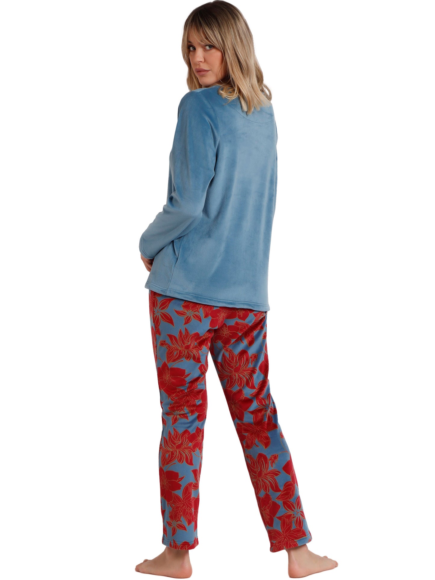 Pyjama pantalon top manches longues Velours Calentito Luxury Admas