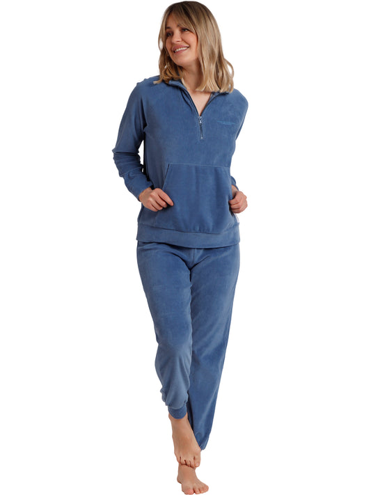 Pyjama tenue d'intérieur pantalon top manches longues Corduroy Admas