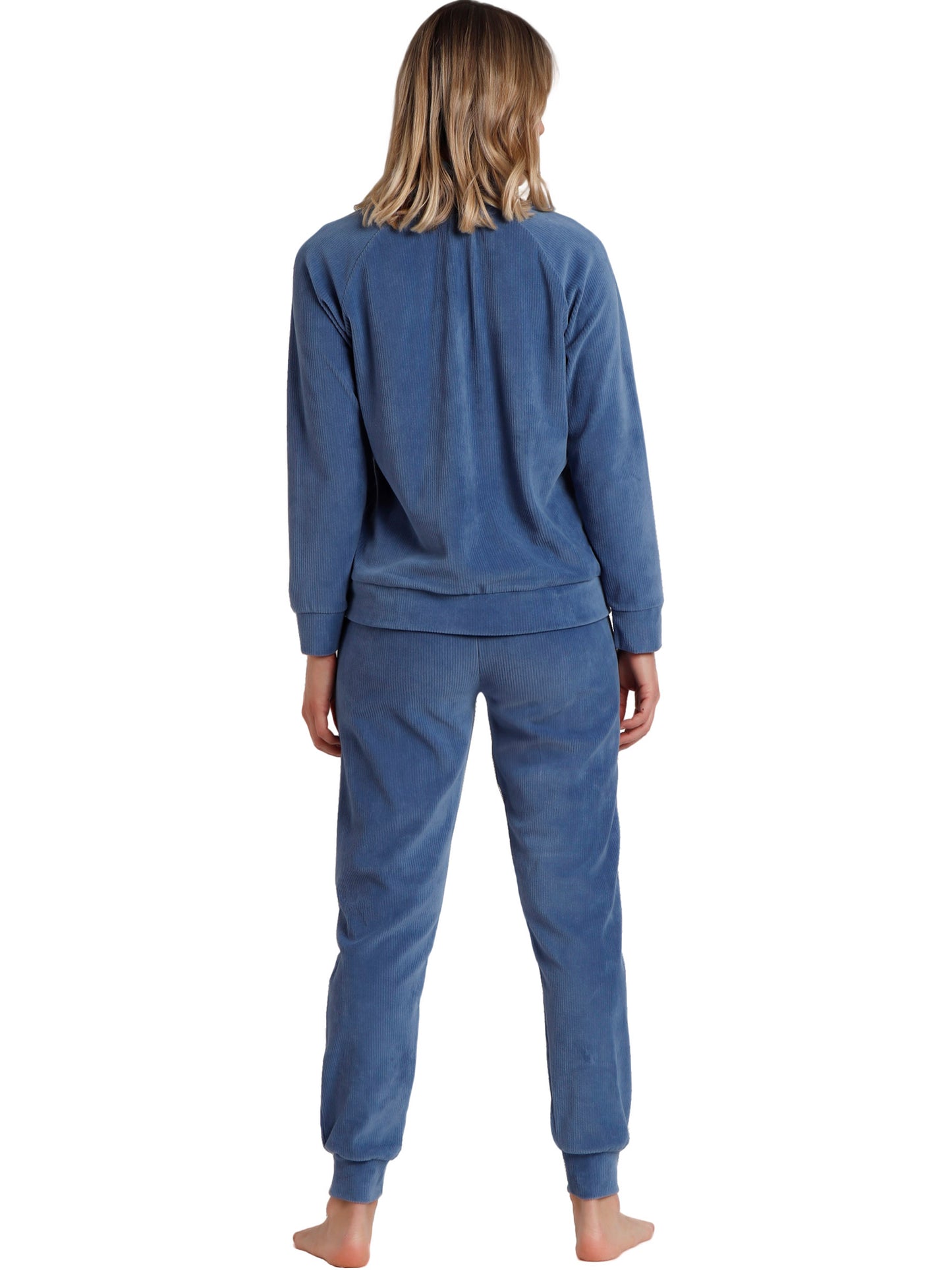 Pyjama tenue d'intérieur pantalon top manches longues Corduroy Admas