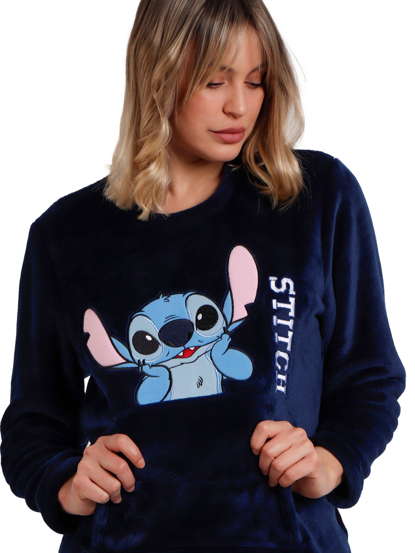 Pyjama tenue pantalon top manches longues Stitch Faces Disney Admas