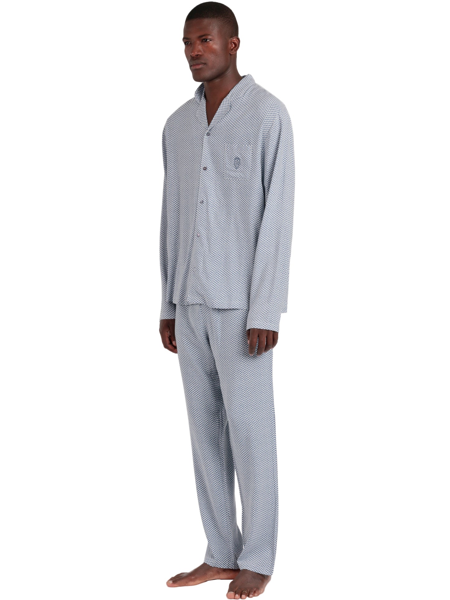 Pyjama tenue d'intérieur pantalon chemise manches longues Classic Spiga Admas