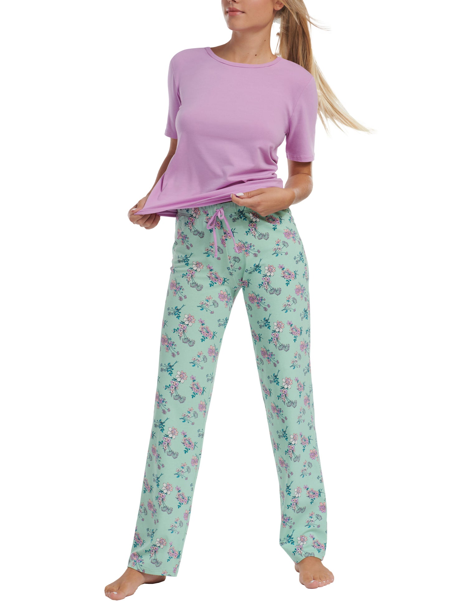 Pyjama tenue d'intérieur pantalon top manches courtes Posh Lisca Cheek