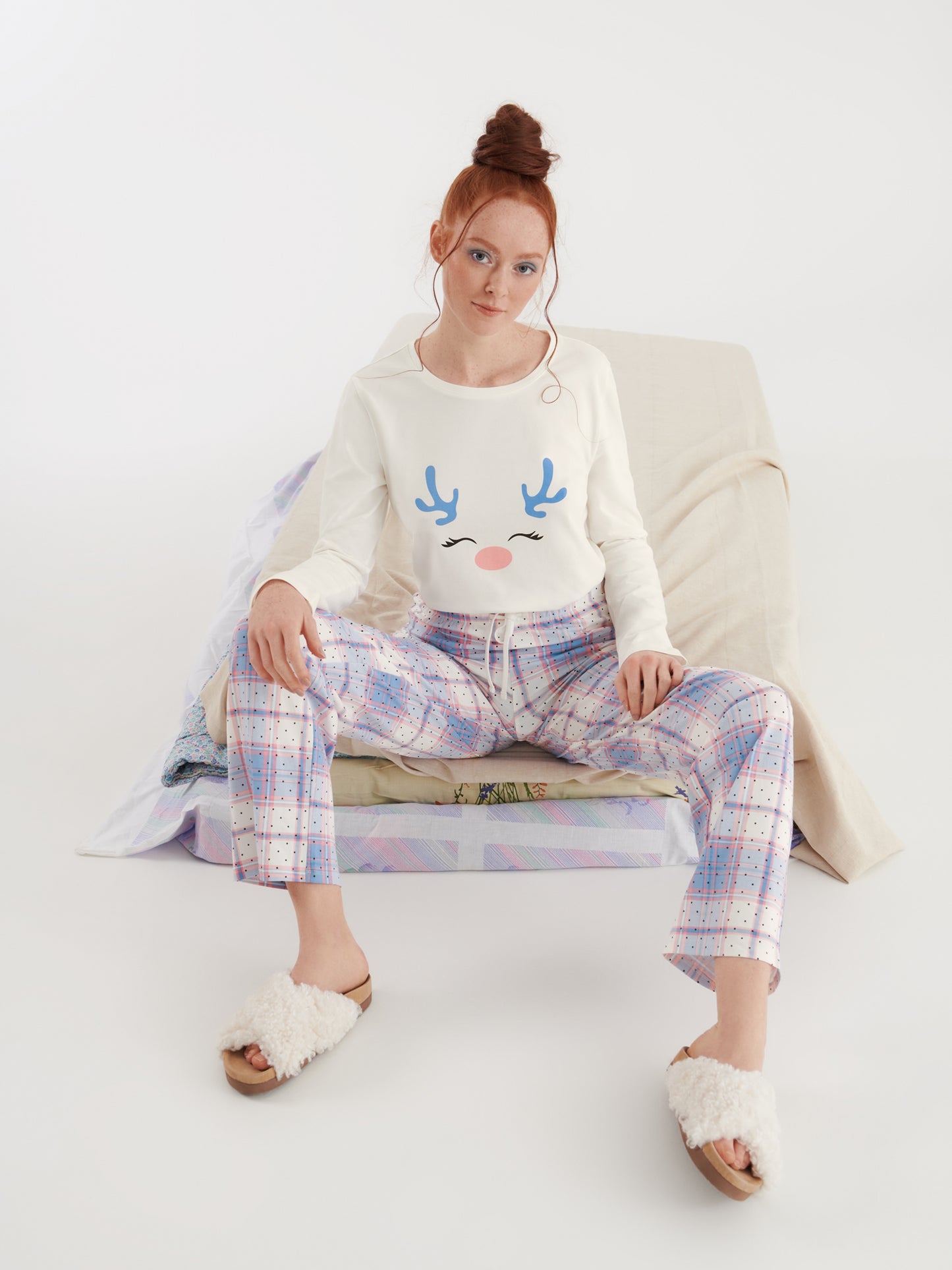 Pyjama pantalon top manches longues Holiday Lisca Cheek