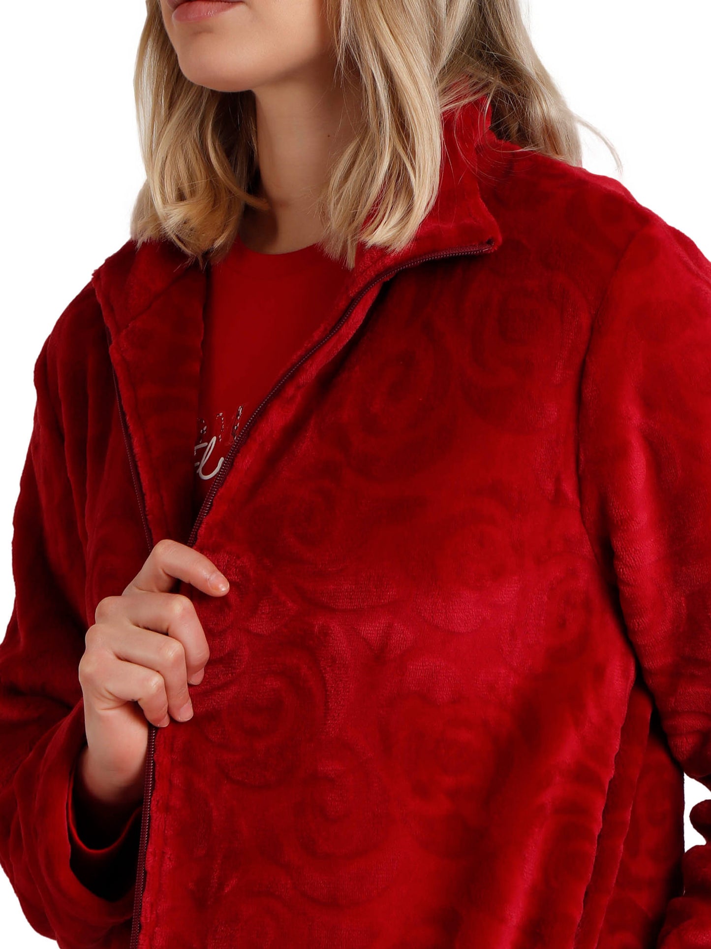 Veste longue d'intérieur Rosas Jacquard Admas