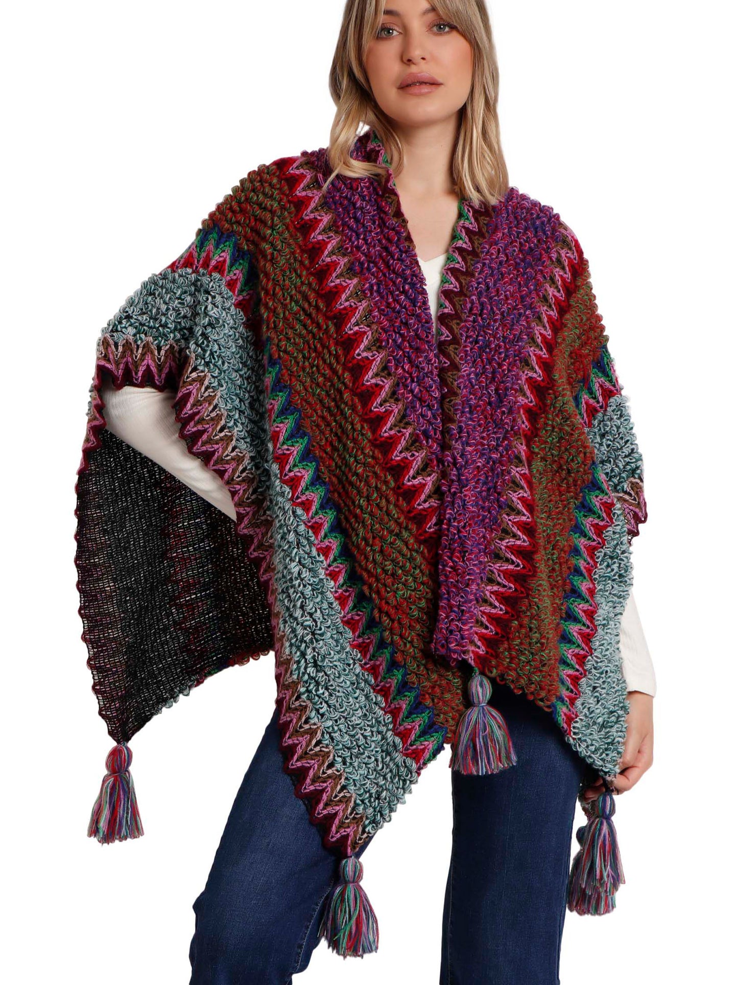 Poncho ouvert Azteca Admas