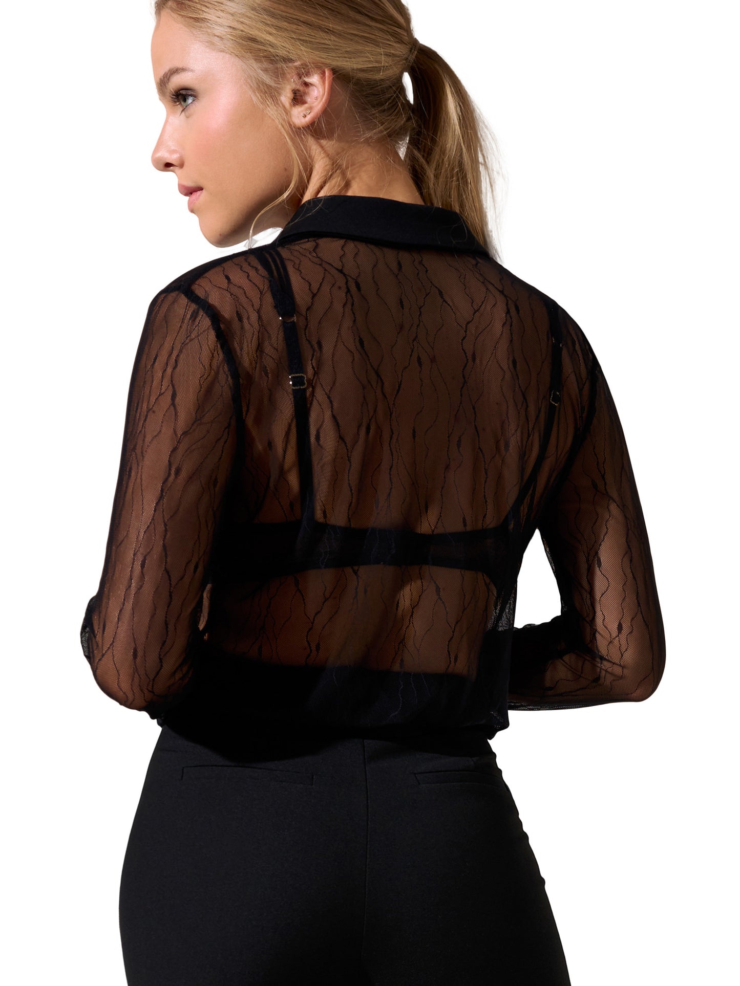 Chemise transparente manches longues Nightscape Lisca