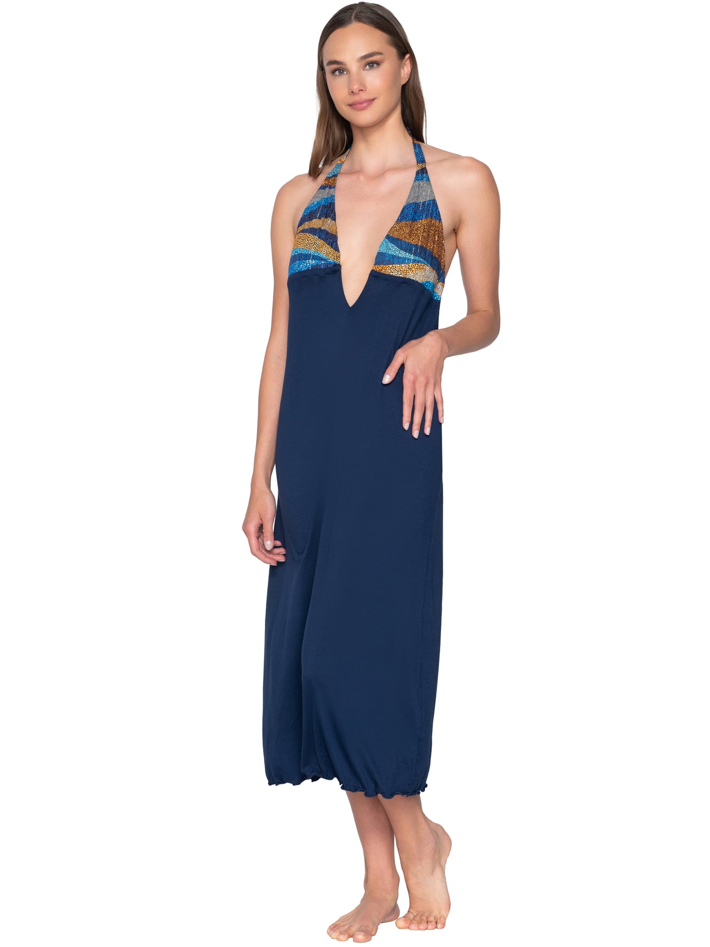 Robe longue estivale dos nu Liberty Luna Splendida