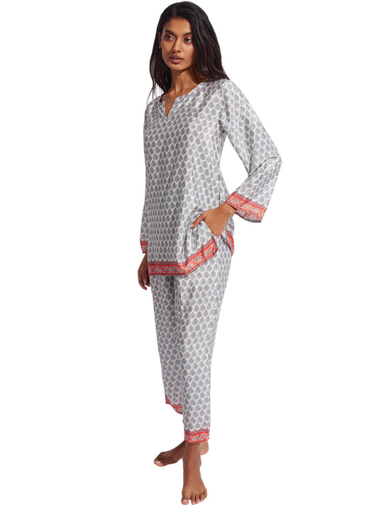 Pyjama tenue d'intérieur pantacourt tunique Homewear P81 Selmark