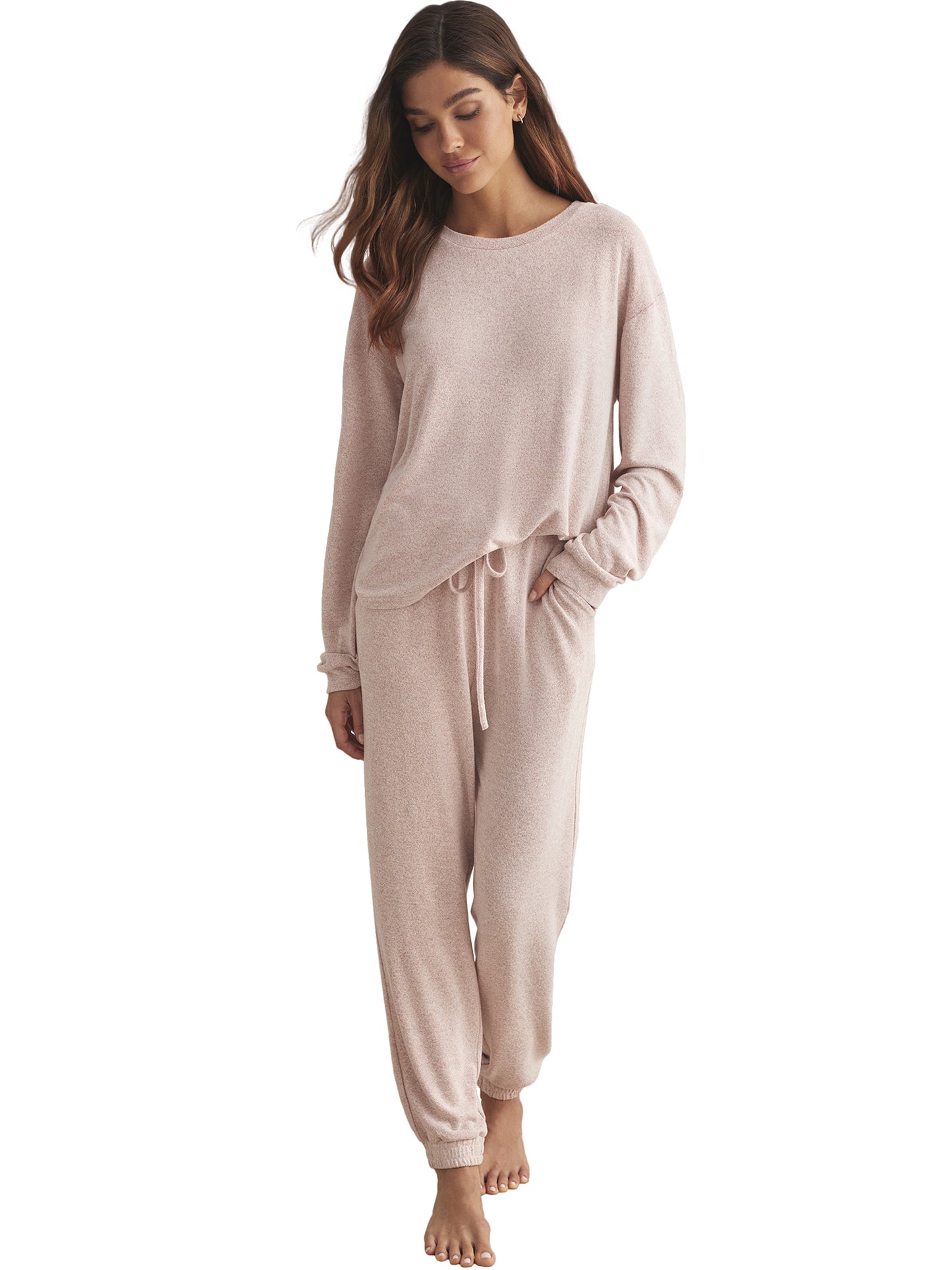 Tenue détente pyjama pantalon top manches longues BASIC P82 Selmark