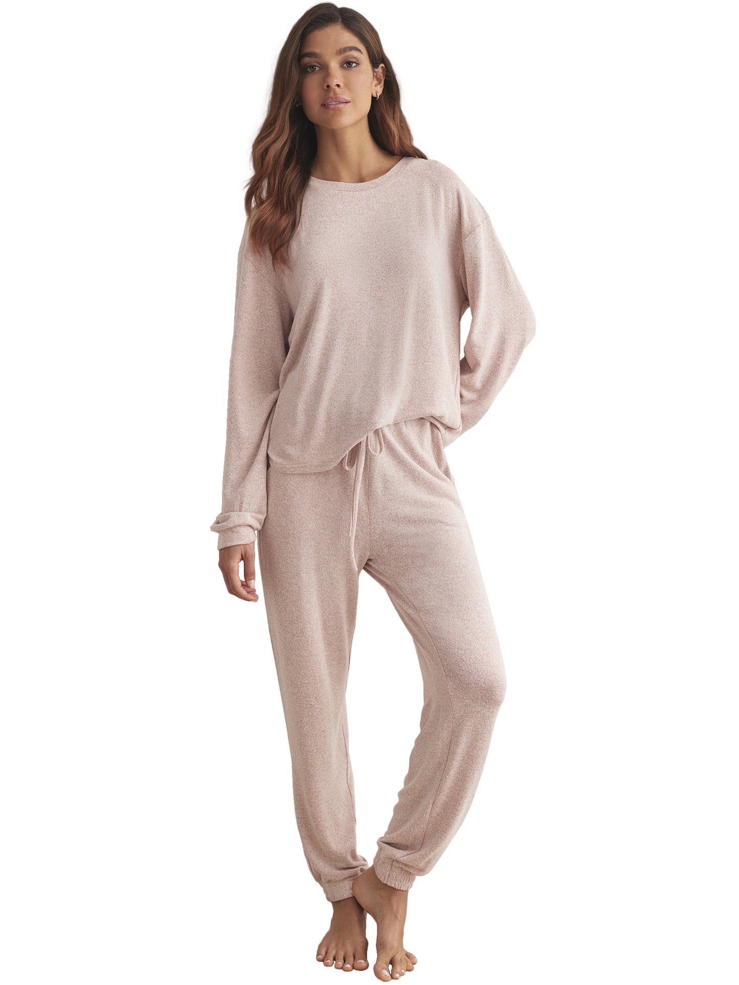 Tenue détente pyjama pantalon top manches longues BASIC P82 Selmark