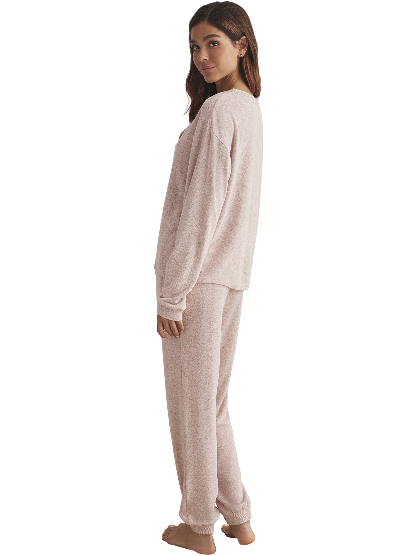 Tenue détente pyjama pantalon top manches longues BASIC P82 Selmark