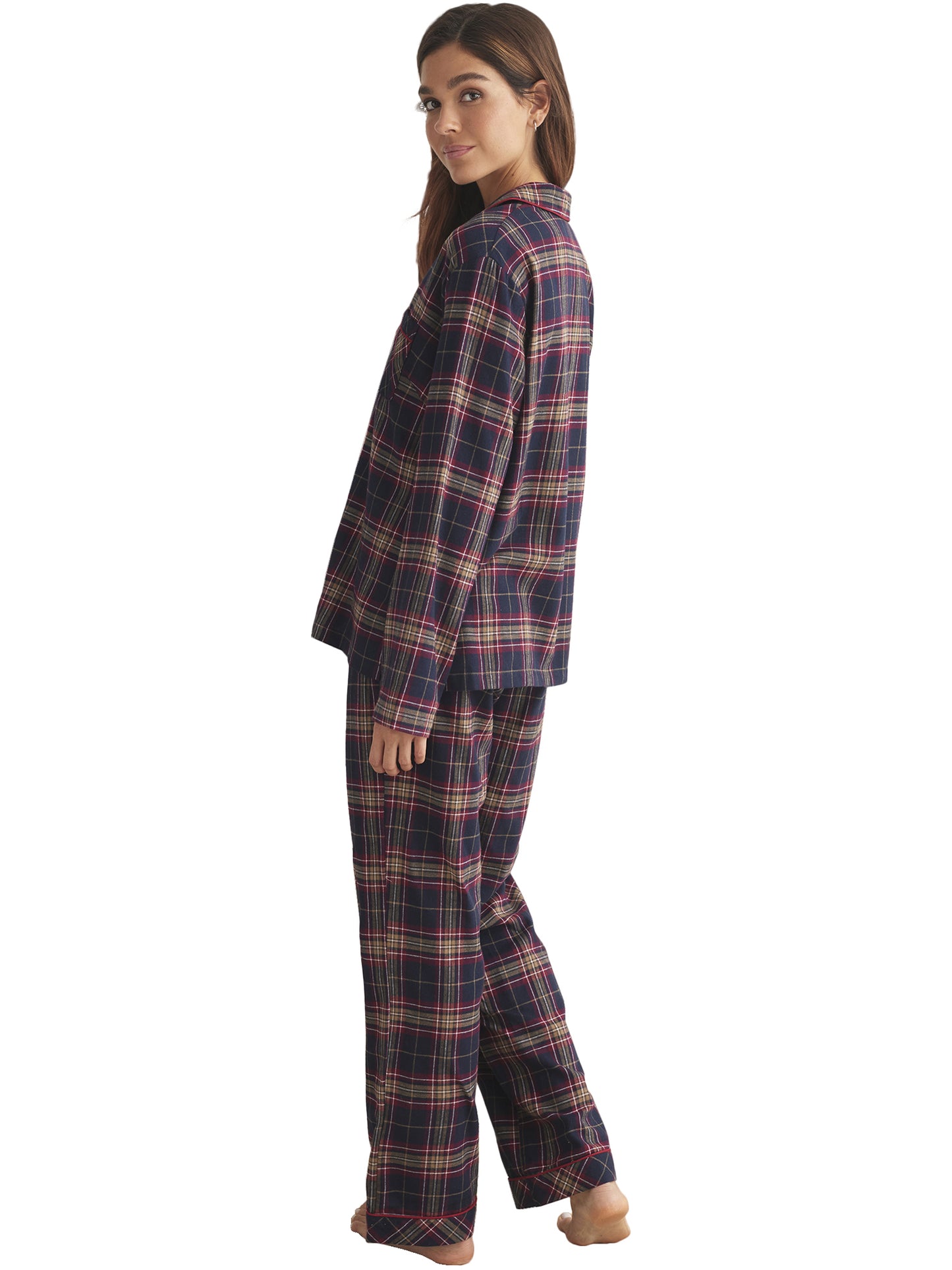 Pyjama pantalon chemise manches longues PLAID Selmark