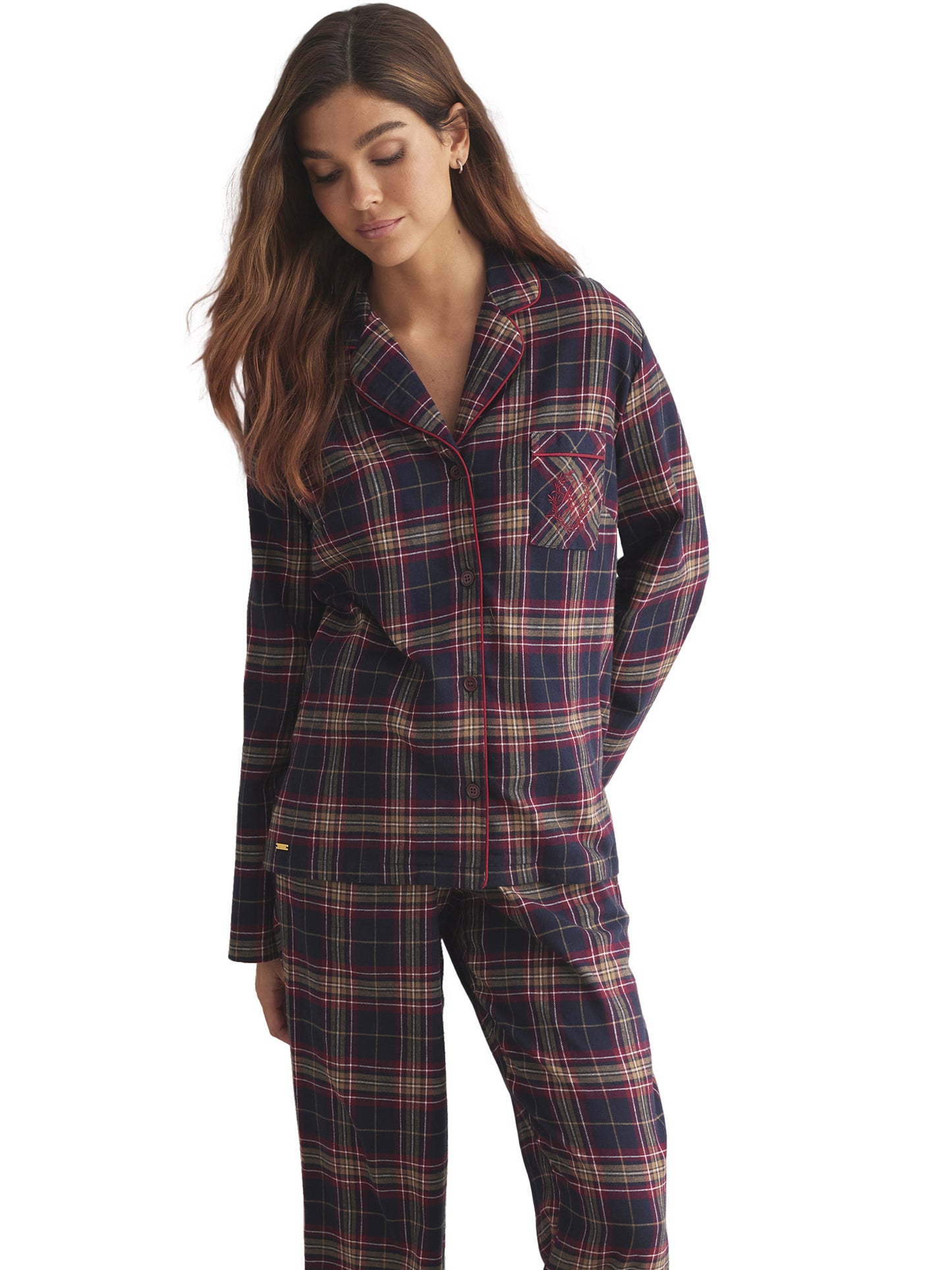 Pyjama pantalon chemise manches longues PLAID Selmark