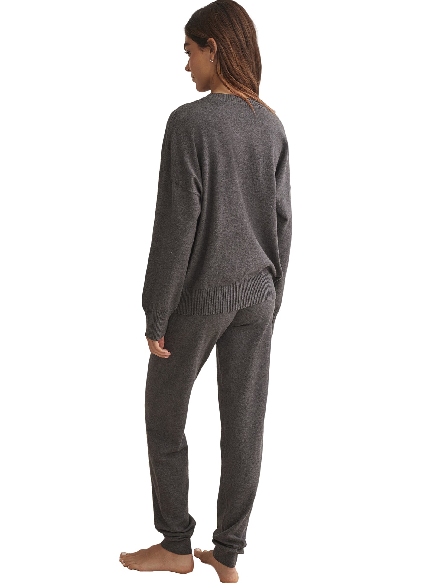 Tenue détente et intérieur pyjama pantalon top col rond TRICOTP98 Selmark