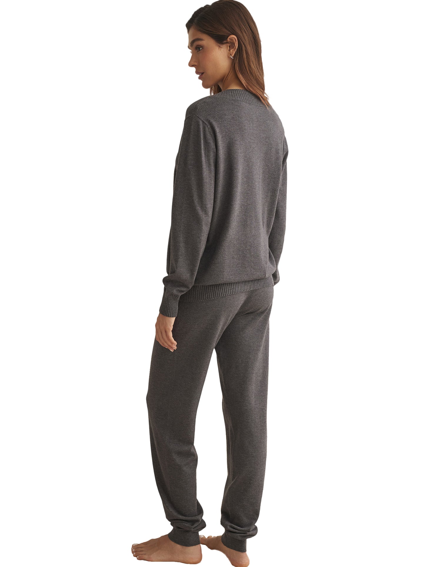 Tenue détente et intérieur pyjama pantalon top col V TRICOTP98 Selmark