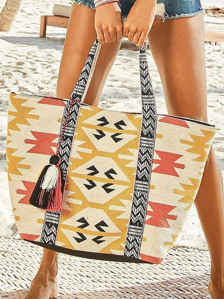 Sac de plage Ethno multicolore Lascana